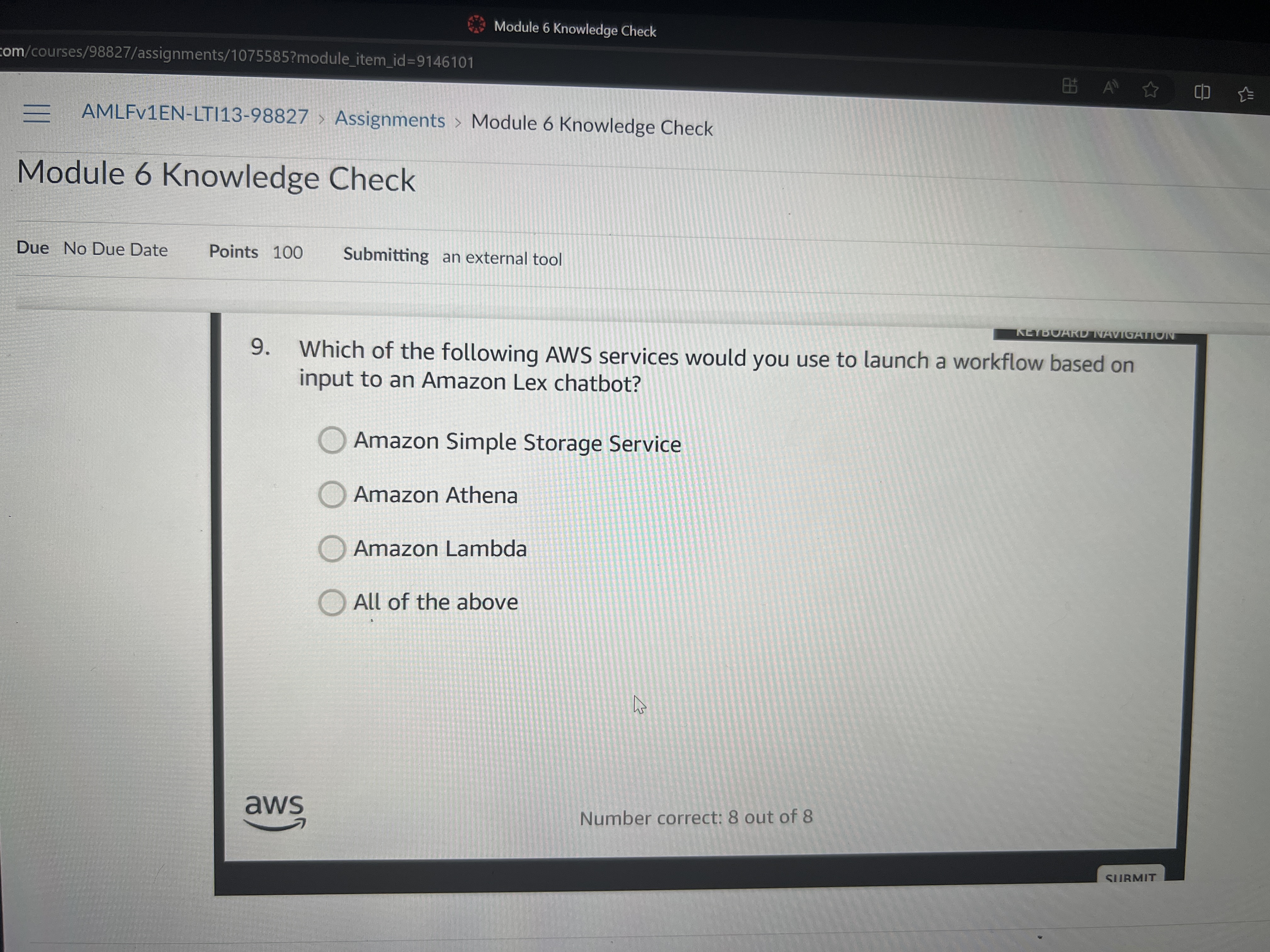 Answer e Date Points 100 Submitting an external