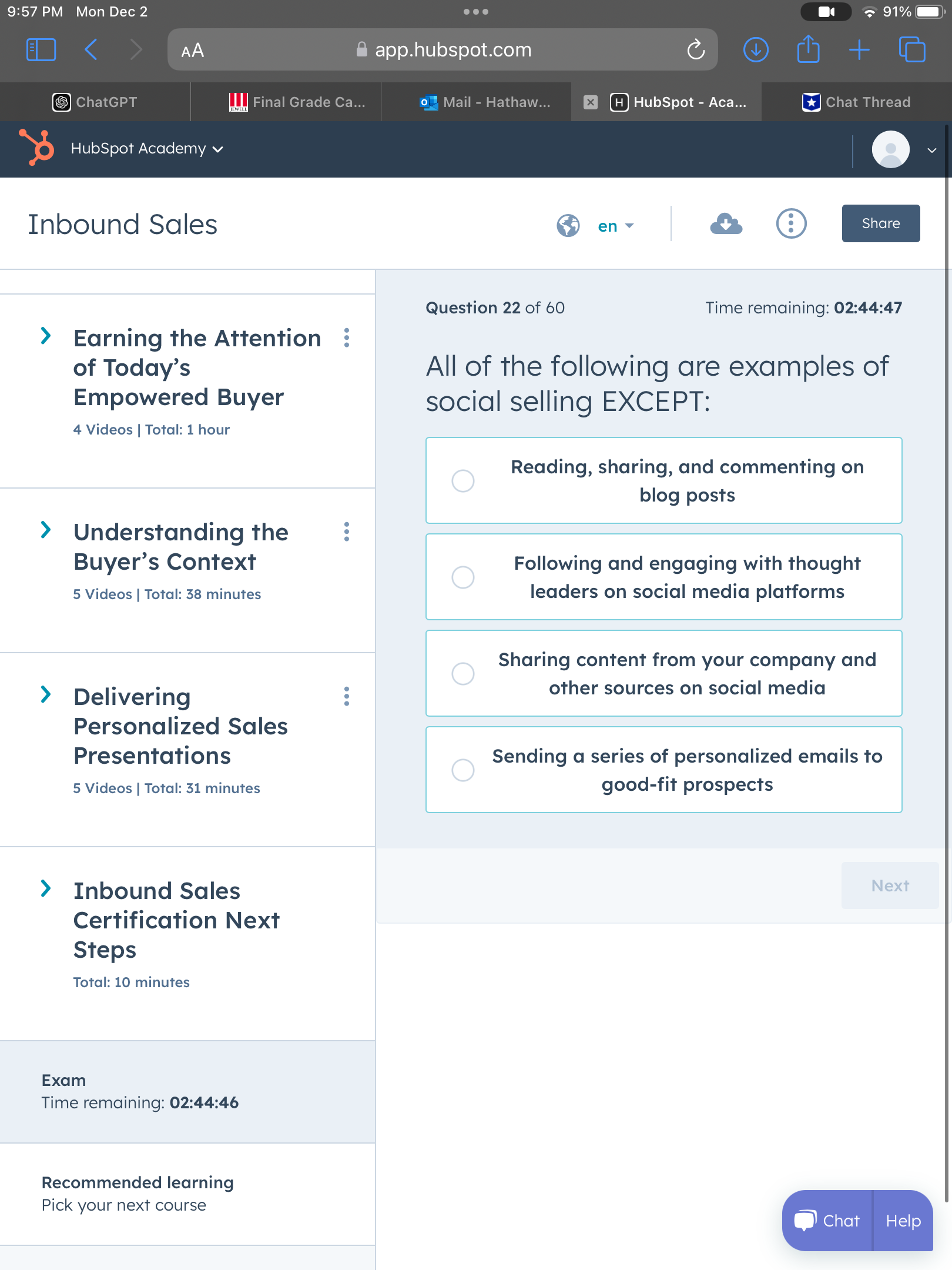 Answrr 9:57 PM Mon Dec 2 T & app.hubspot.com &