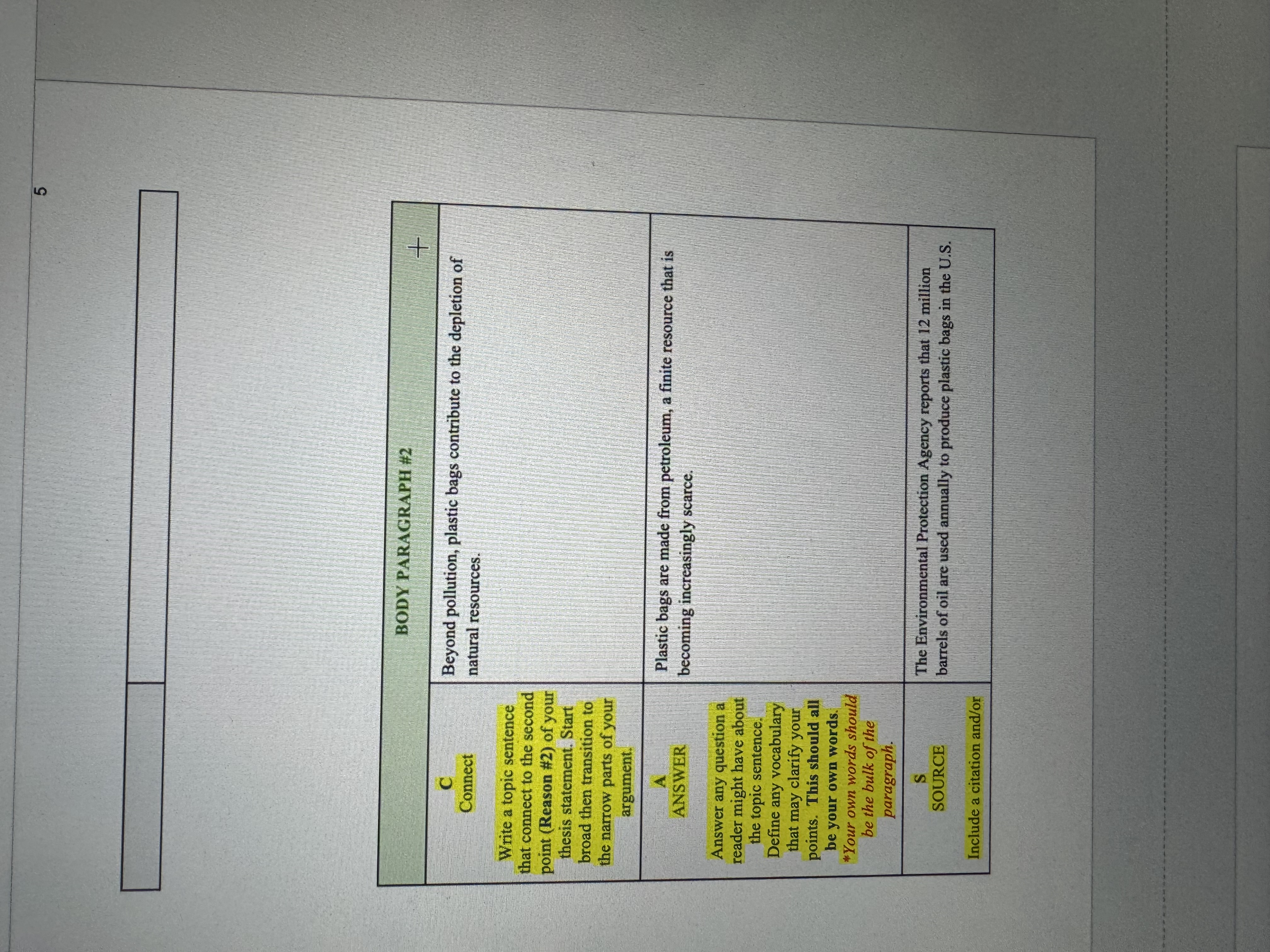 Rough Draft submission must be at least four