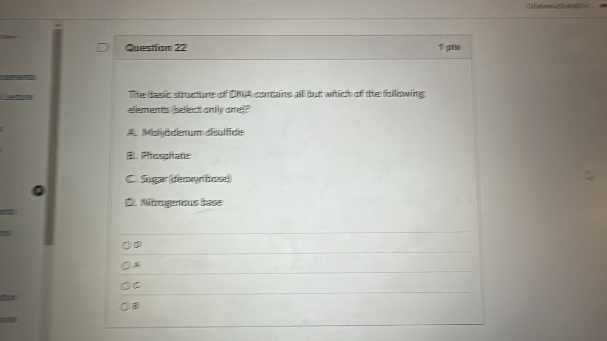 answer OffahionaStefani falls Question 22 1 pts