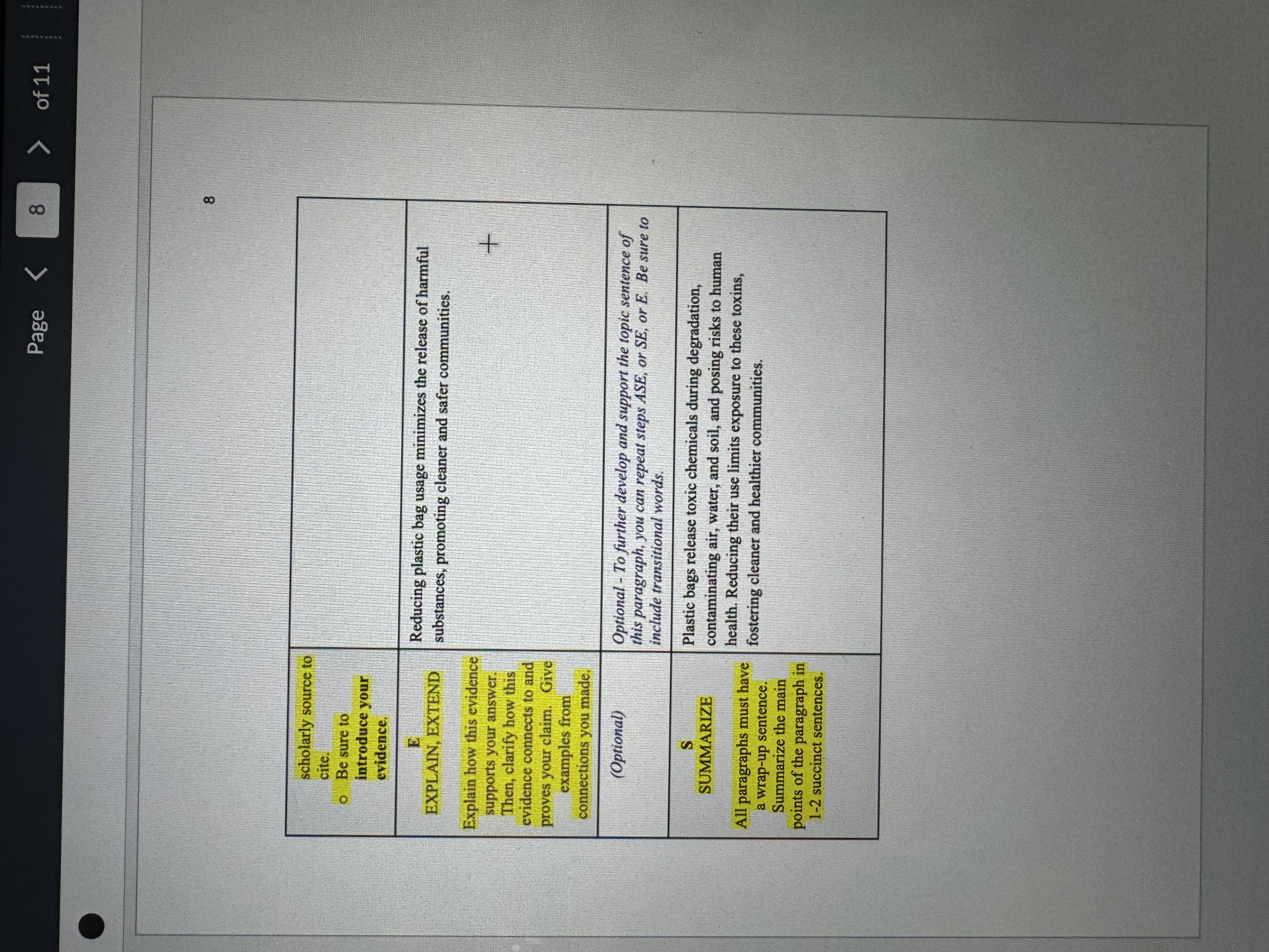 Rough Draft submission must be at least four