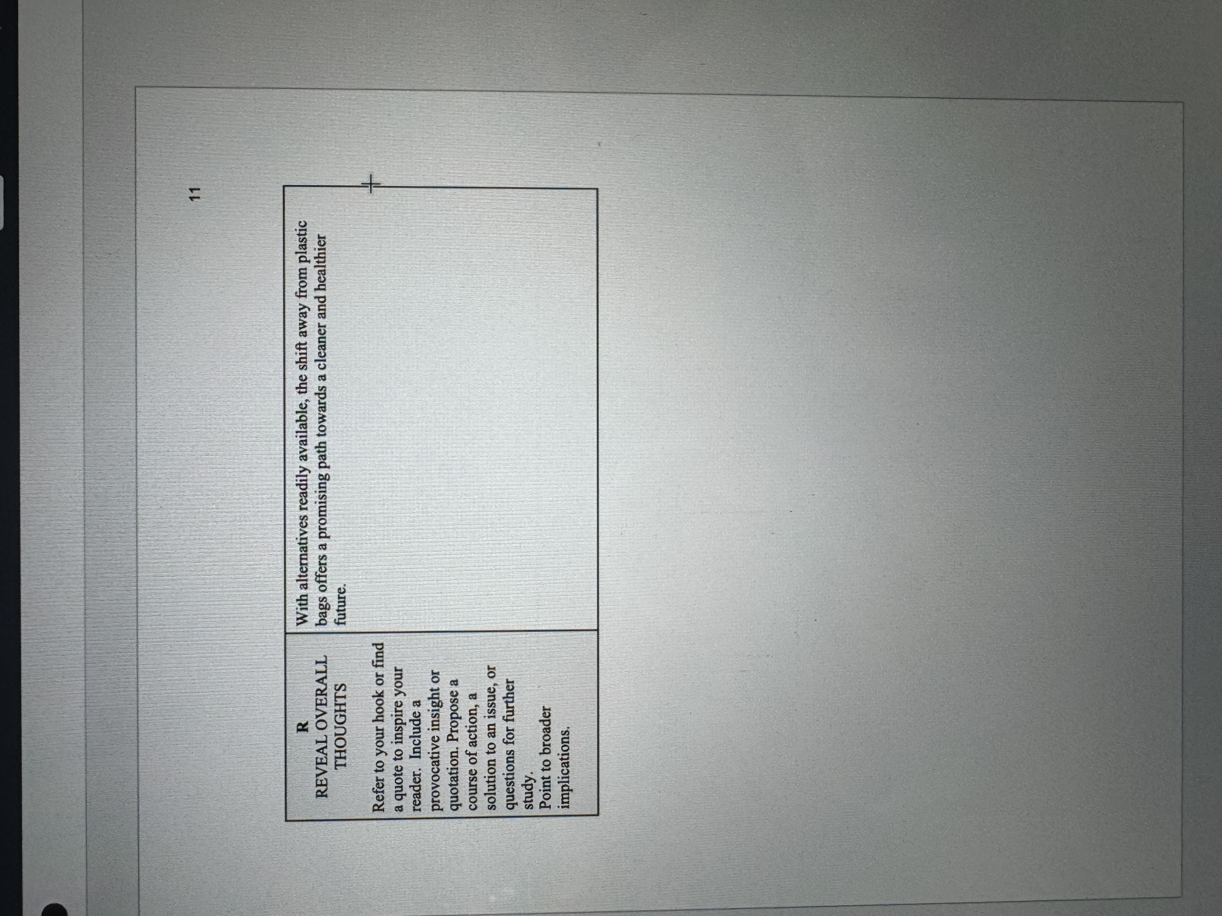 Rough Draft submission must be at least four