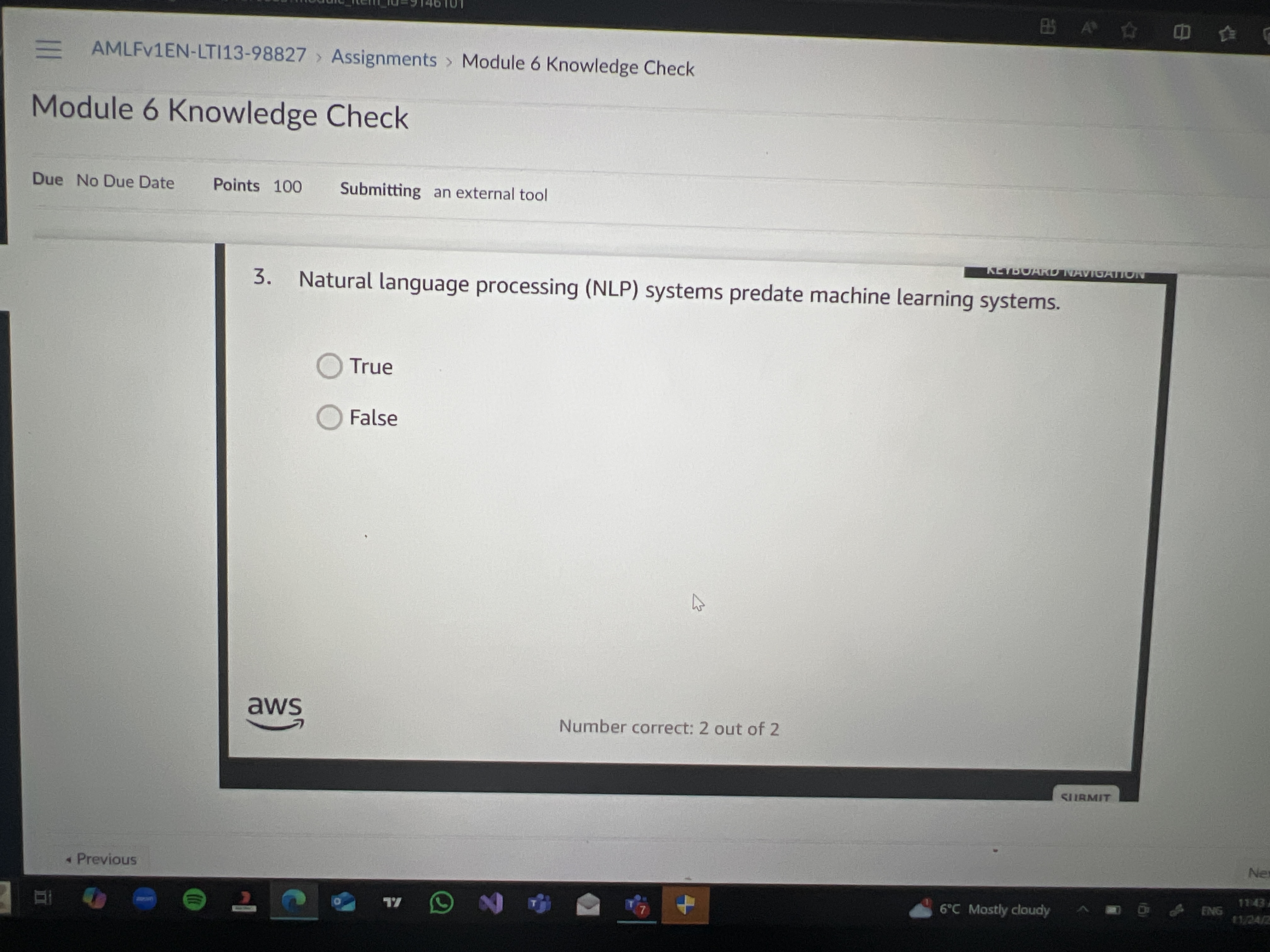 Answer A AMLFV1EN-LTI13-98827 > Assignments >