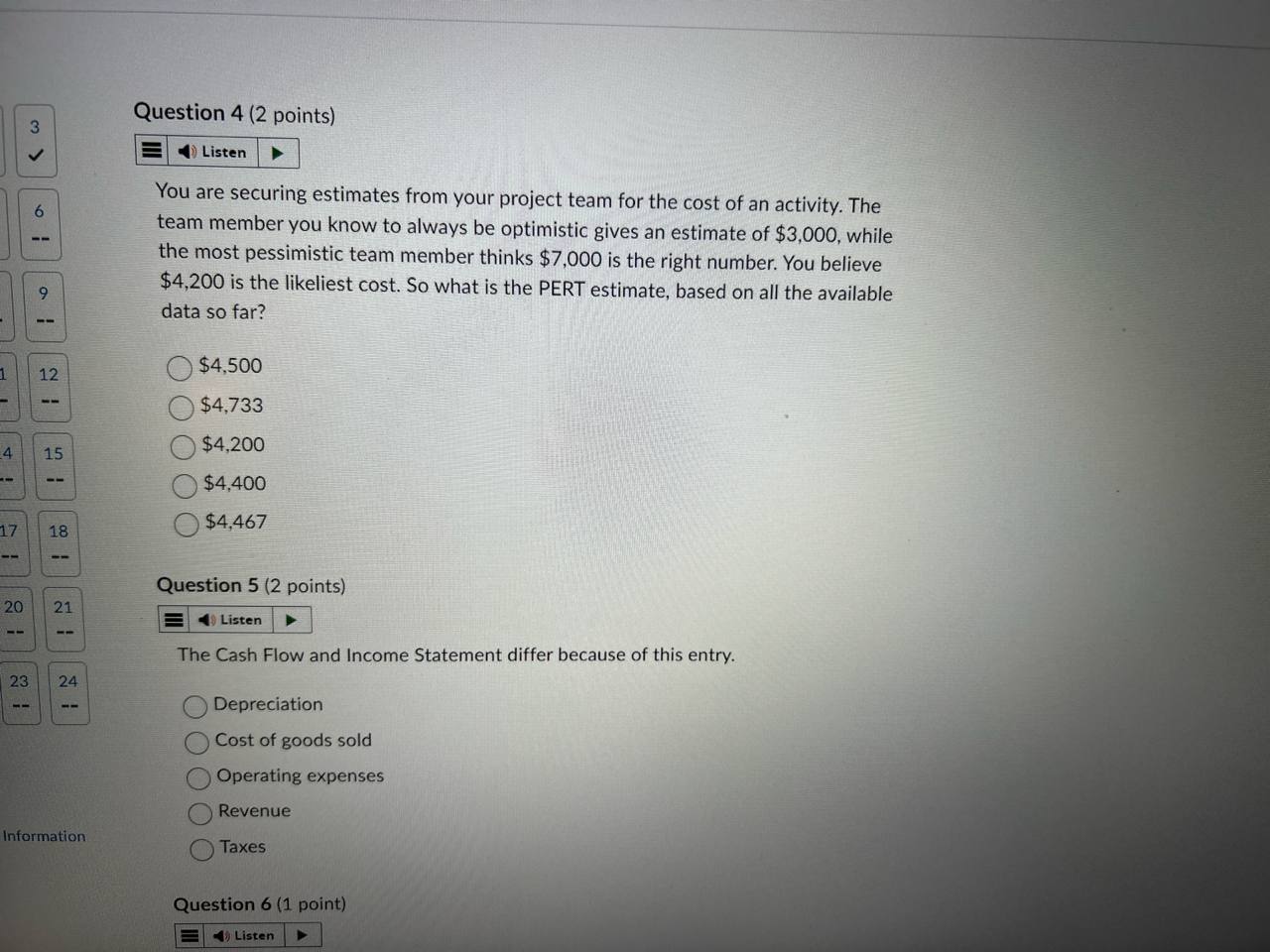 answer to both questions Question 4 (2 points)