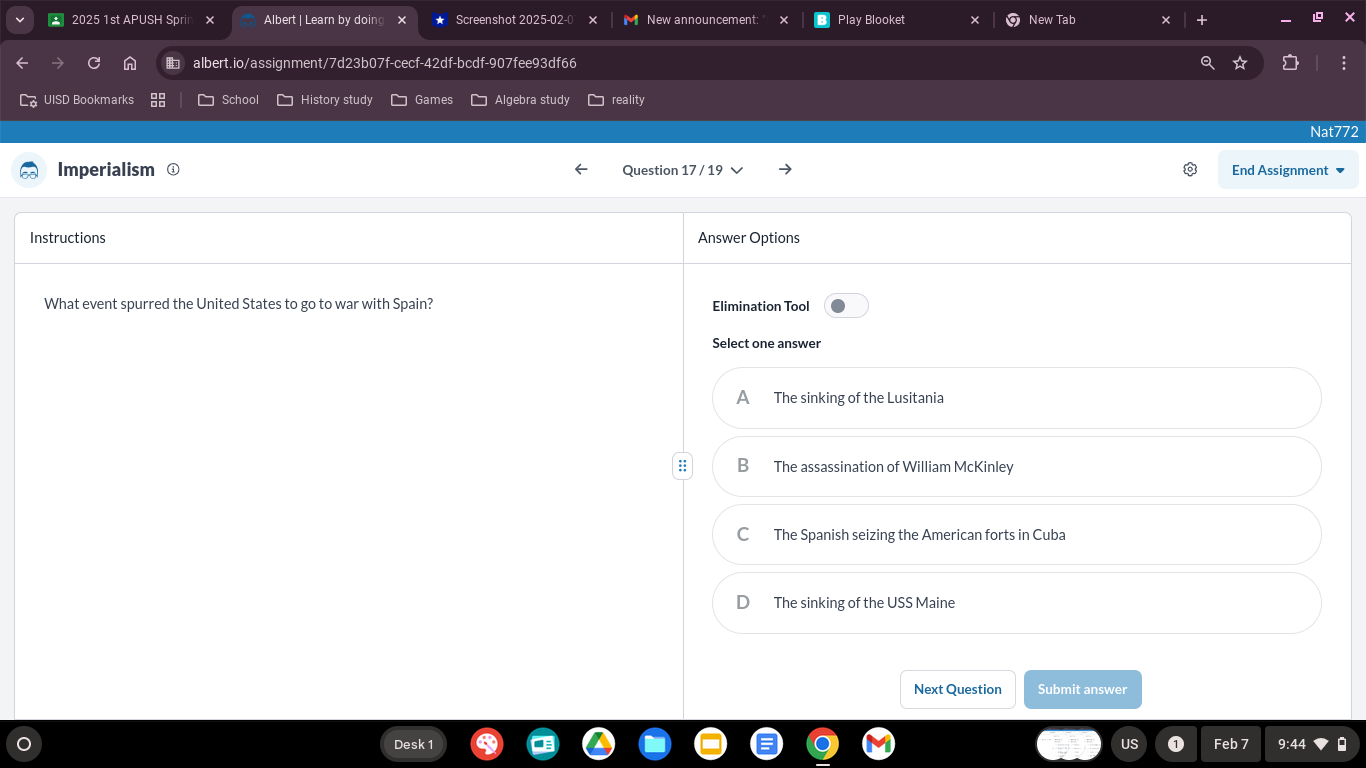answer 2025 1st APUSH Sprin > Albert | Learn by