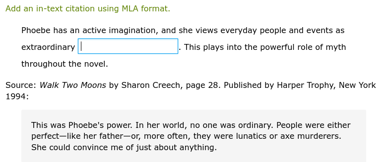 Add an in-text citation using MLA format. Add an