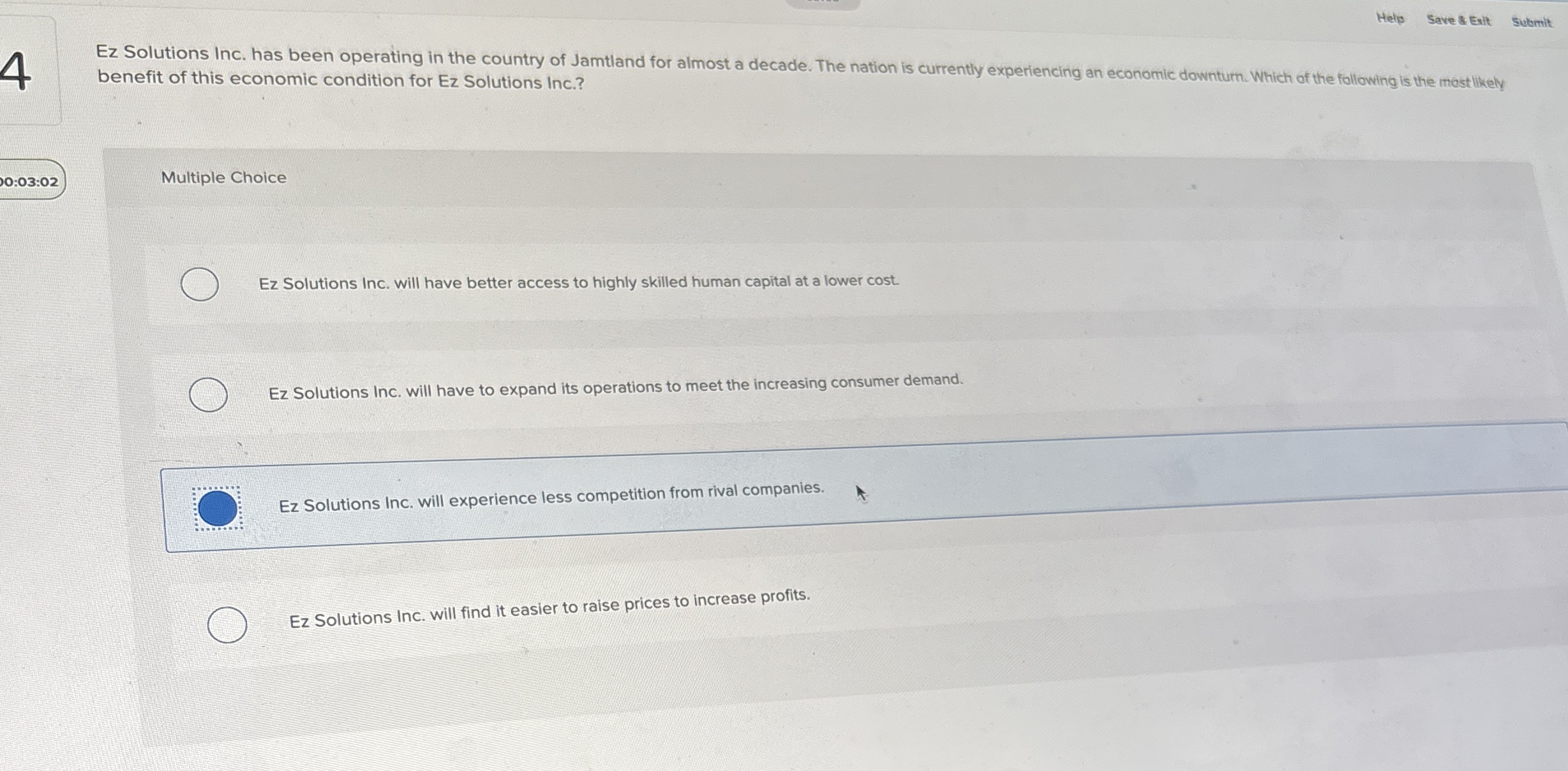 Help Save 3 Exit Submit Ez Solutions Inc. has