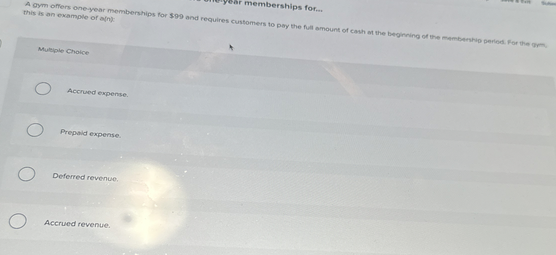 A gym offers one - year memberships this is an