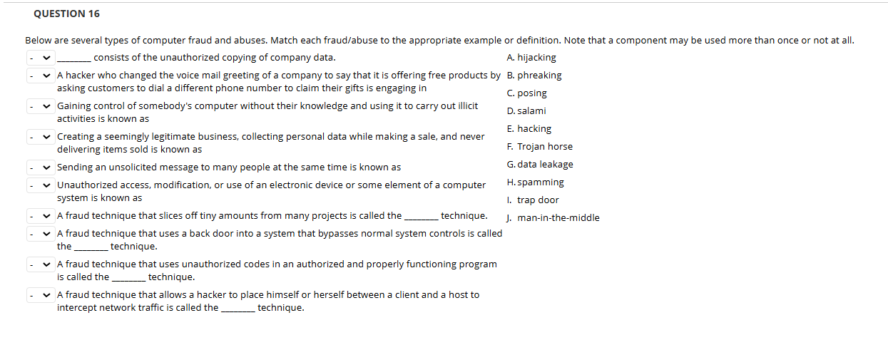 QUESTION 1 6 - ( Please see the picture below )