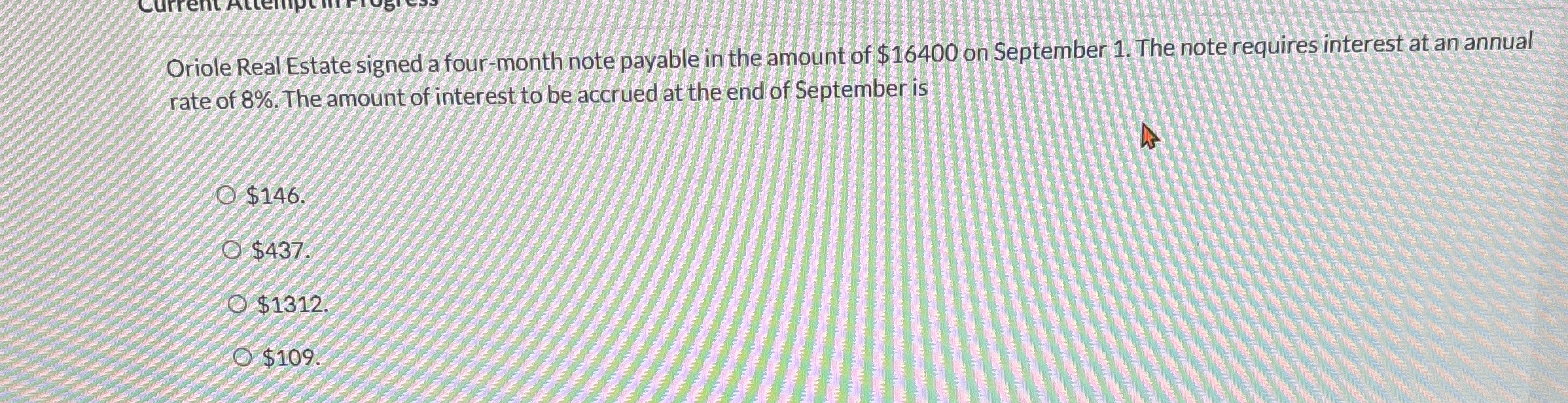 Oriole Real Estate signed a four - month note