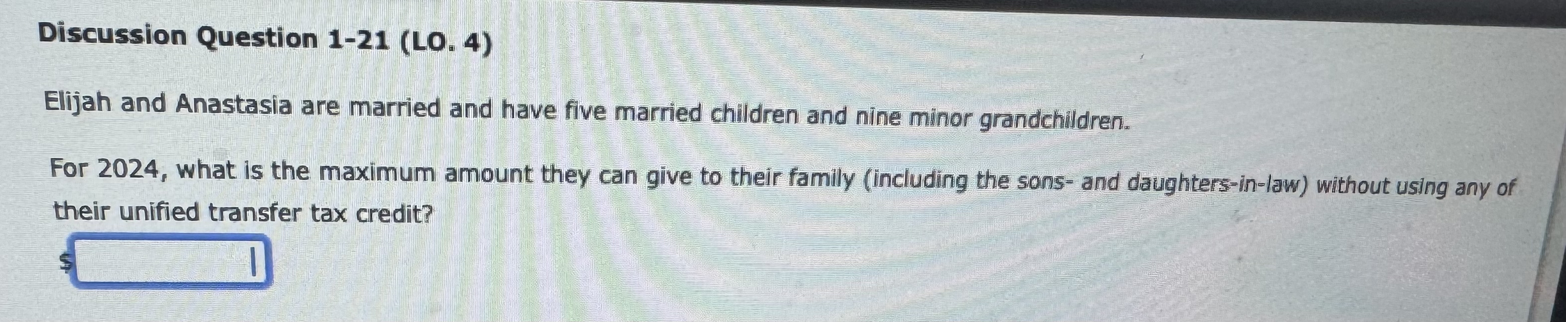 Steps for Discussion Question 1 - 2 1 ( LO . 4 )