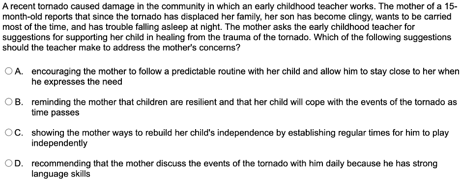 answer A recent tornado caused damage in the