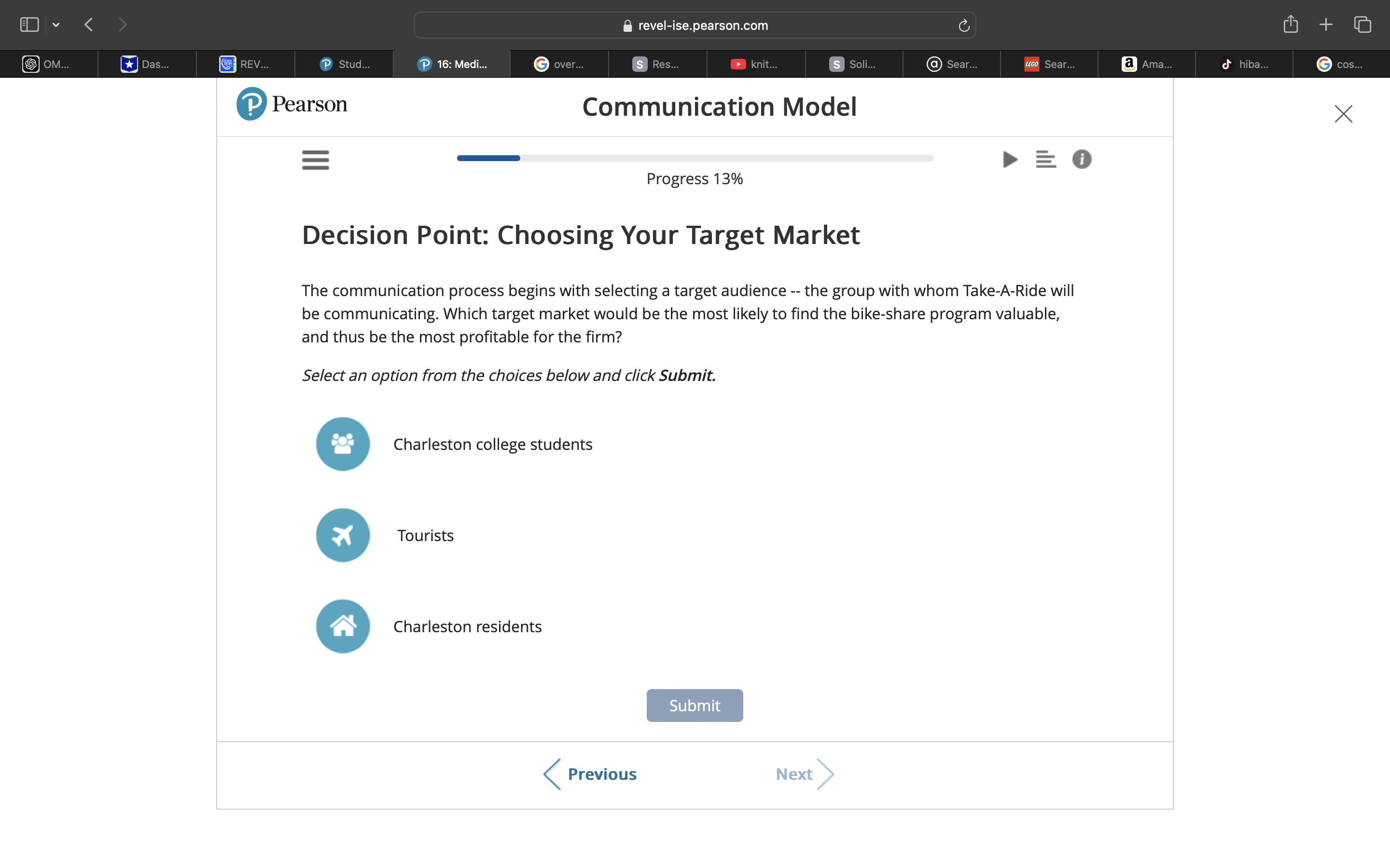 answer + revel-ise.pearson.com OM... Das.. REV. P
