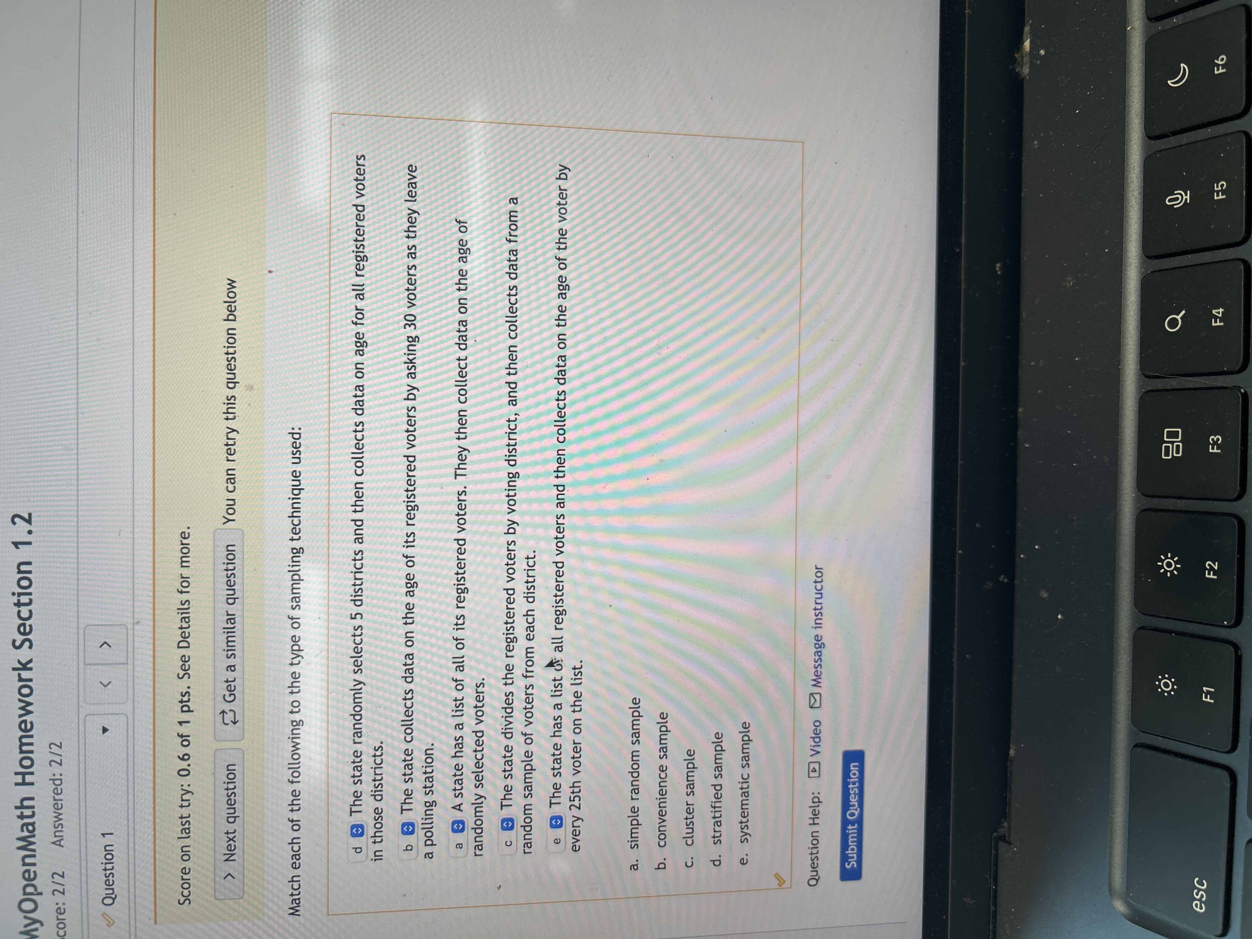 fix the wrong one MyOpenMath Homework Section 1.2