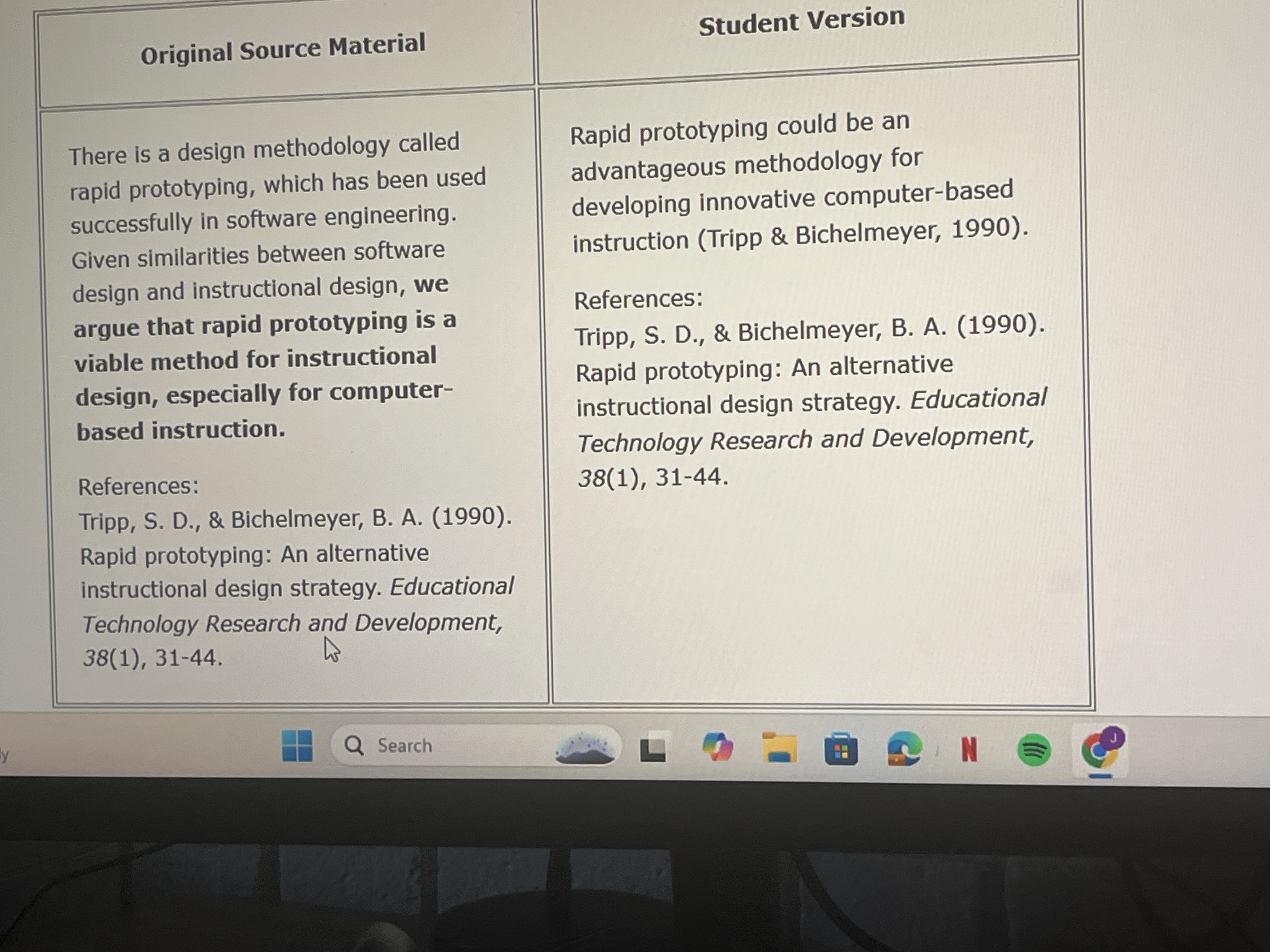 Is this plagorism. Original Source Material Rapid