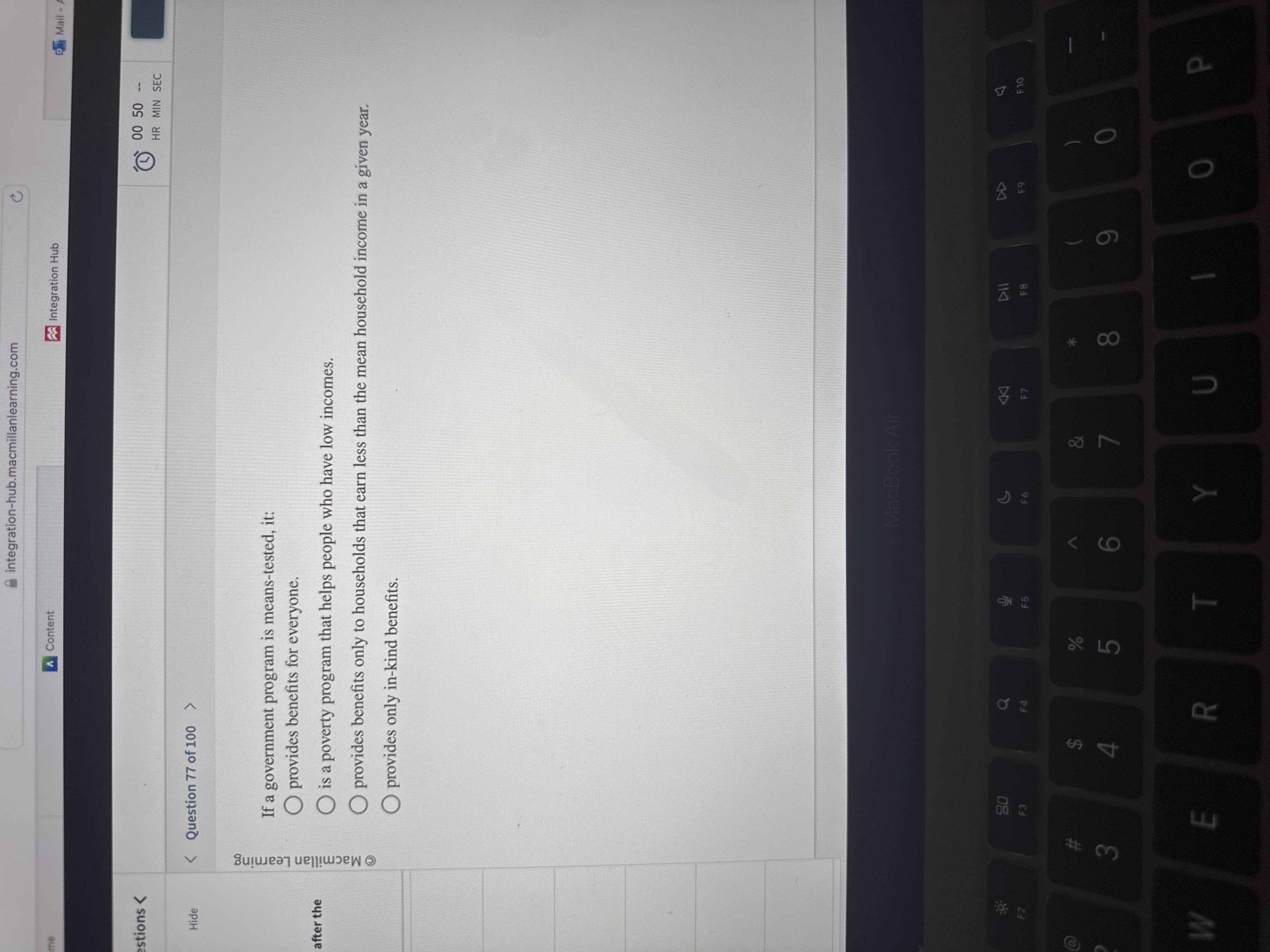answer integration-hub.macmillanlearning.com C A