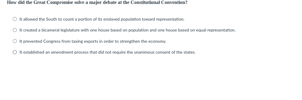 answer How did the Great Compromise solve a major