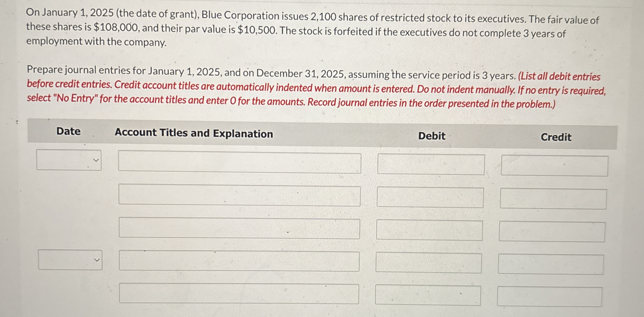 On January 1 , 2 0 2 5 ( the date of grant ) ,