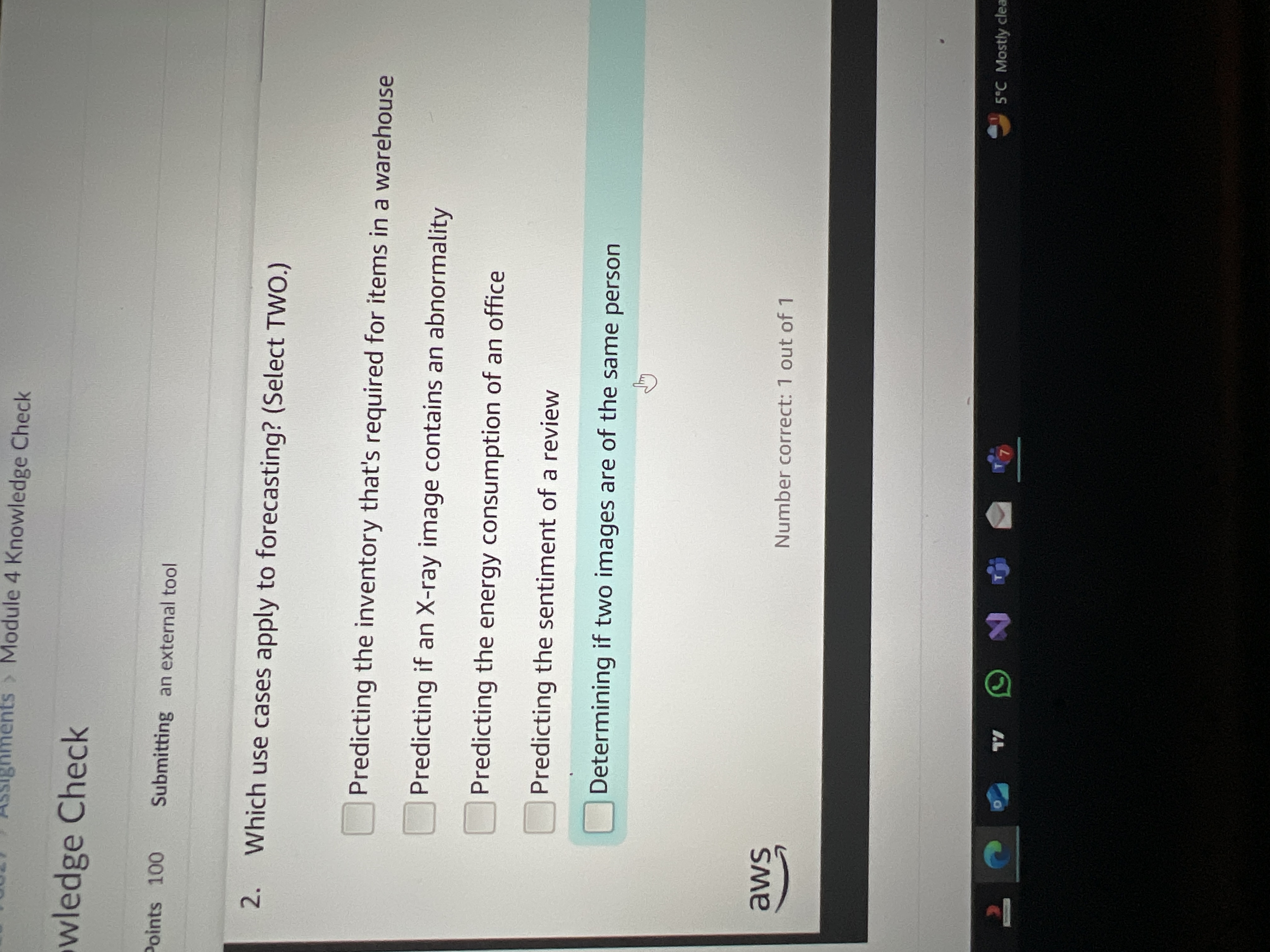 Answer nments > Module 4 Knowledge Check wledge