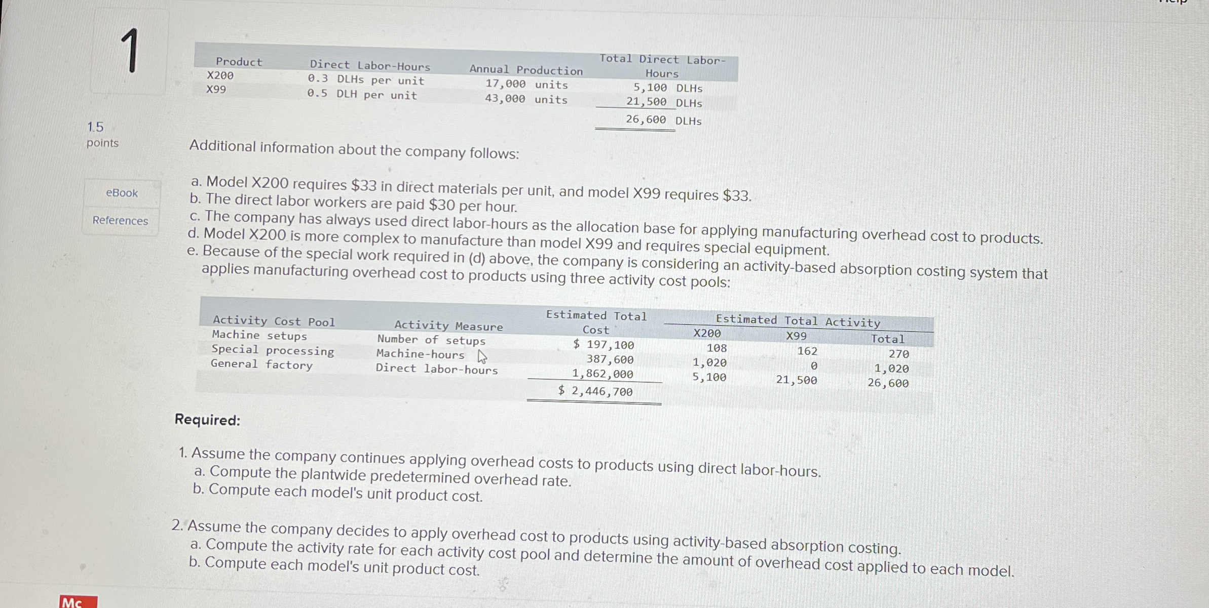 1 1 . 5 points Additional information about the