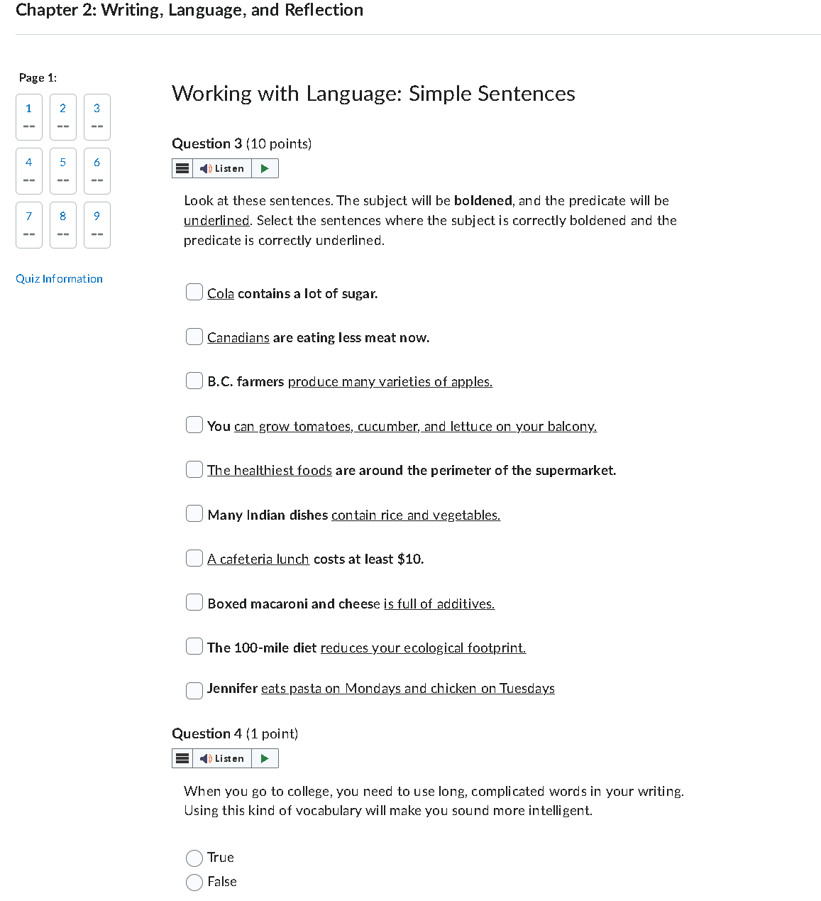 Chapter 2: Writing, Language, and Reflection Page