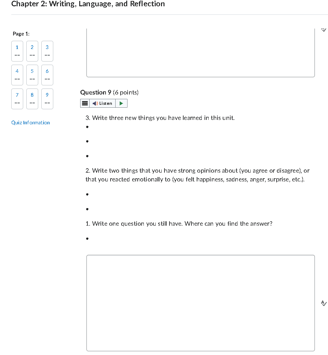 Chapter 2: Writing, Language, and Reflection Page