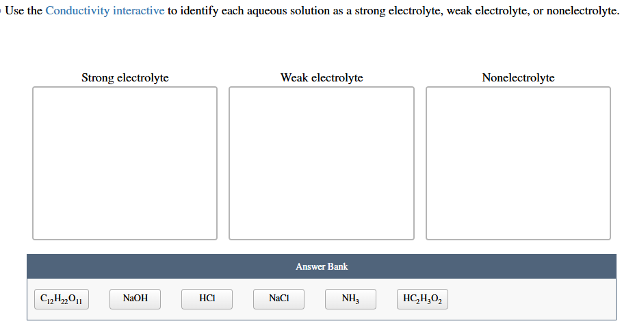 ANSWER Use the Conductivity interactive to