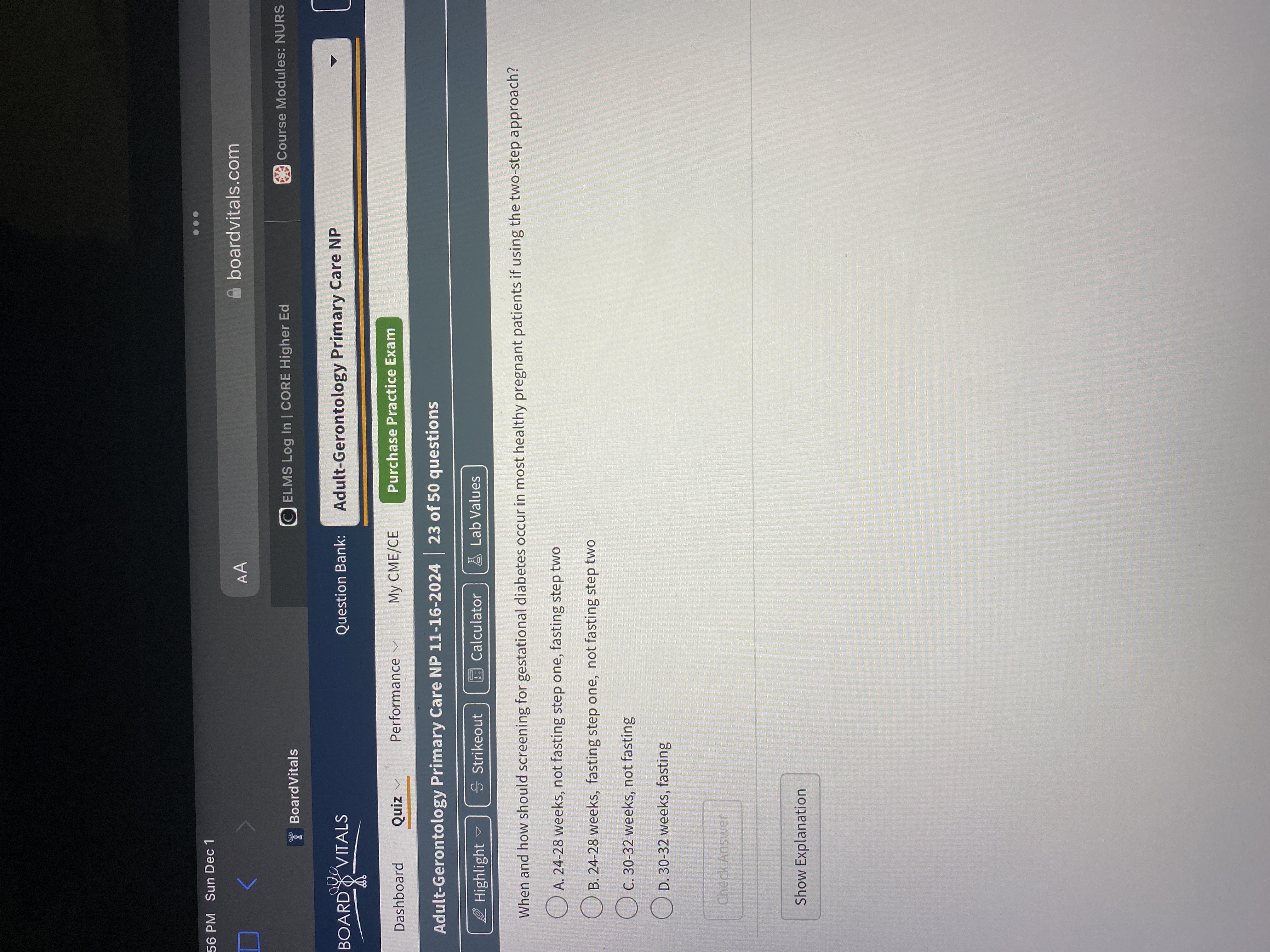 Answer 56 PM Sun Dec 1 .. . K AA boardvitals.com