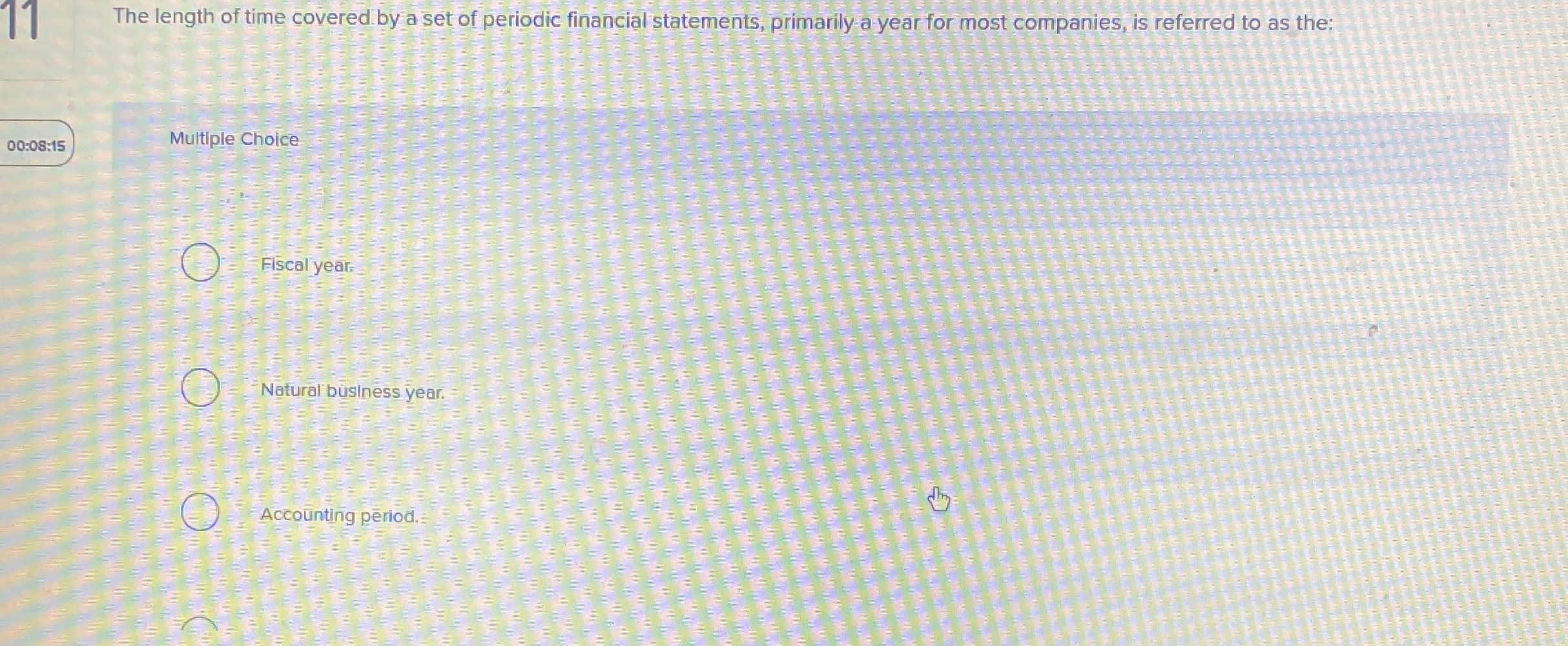 1 1 The length of time covered by a set of