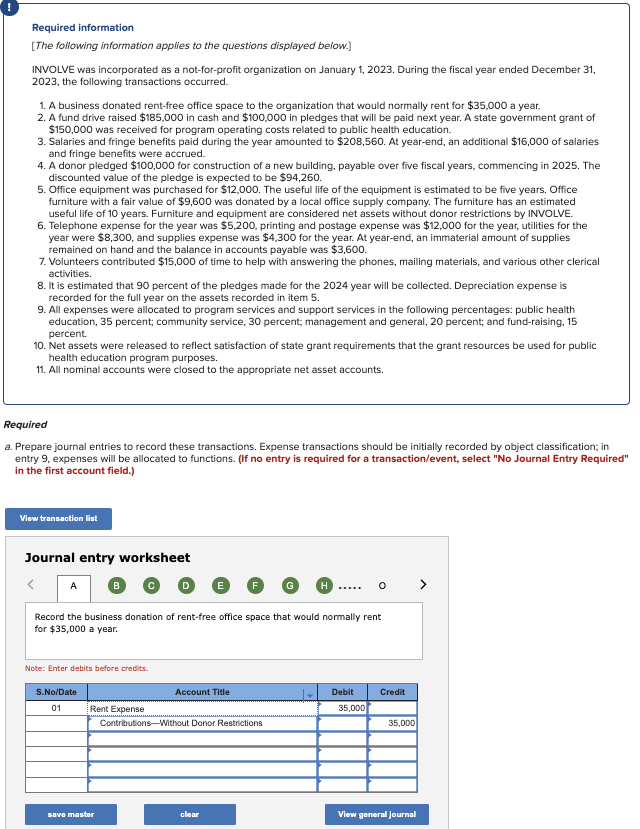Answer 1 - 1 1 d 1 ) Record the business donation