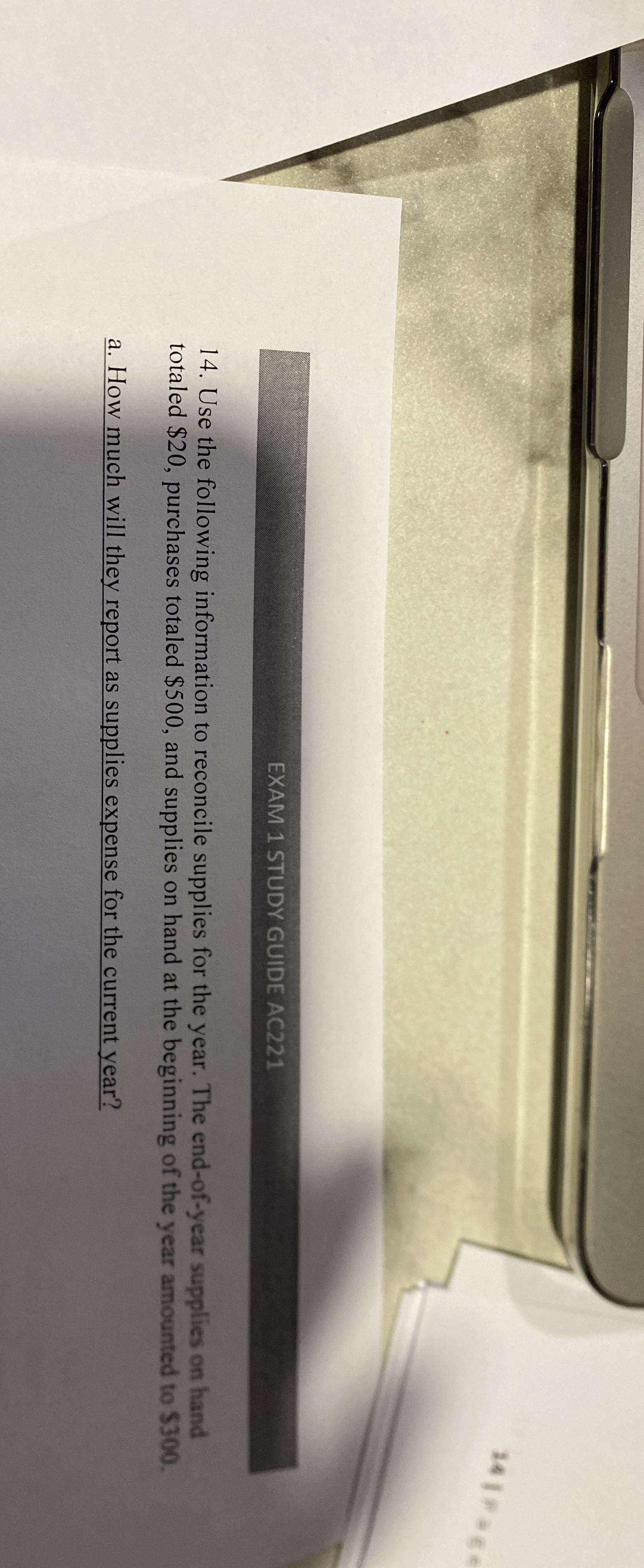 EXAM 1 STUDY GUIDE AC 2 2 1 1 4 . Use the