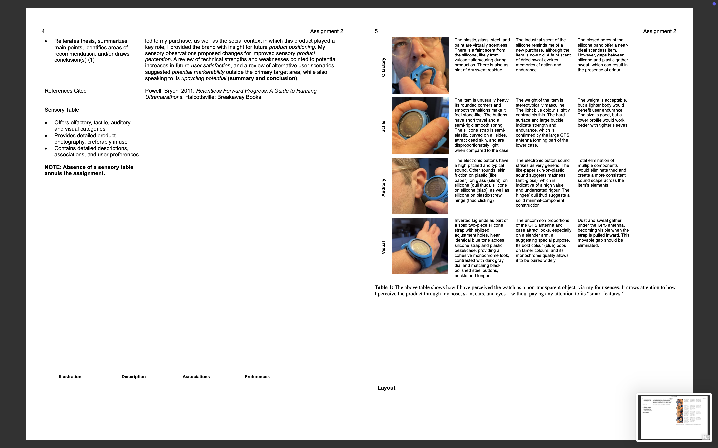 Reiterates thesis, summarizes main points,