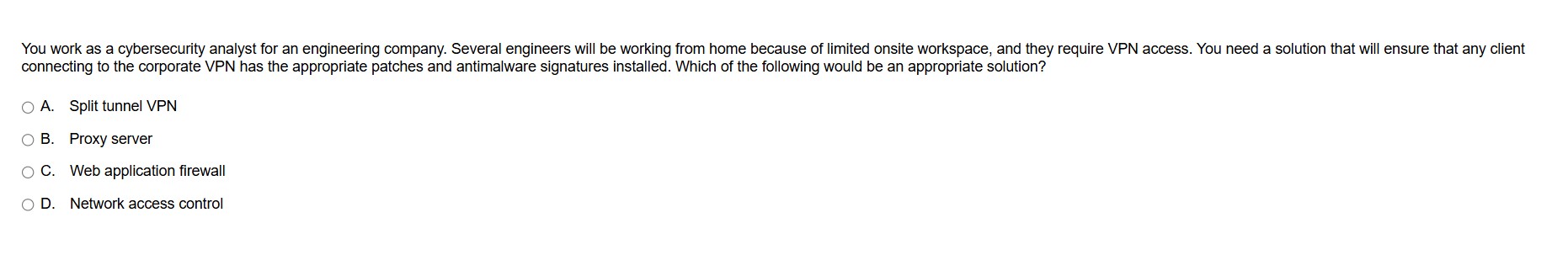 answer You work as a cybersecurity analyst for an