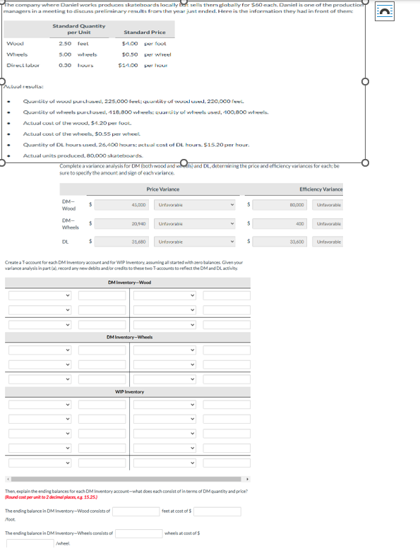 Please help with the T account: The company where