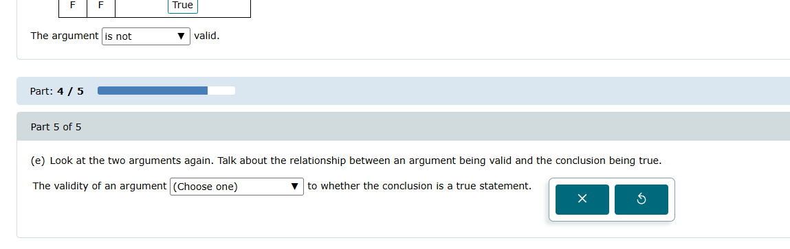fill it out L7 [Tree | The argument | is not v |