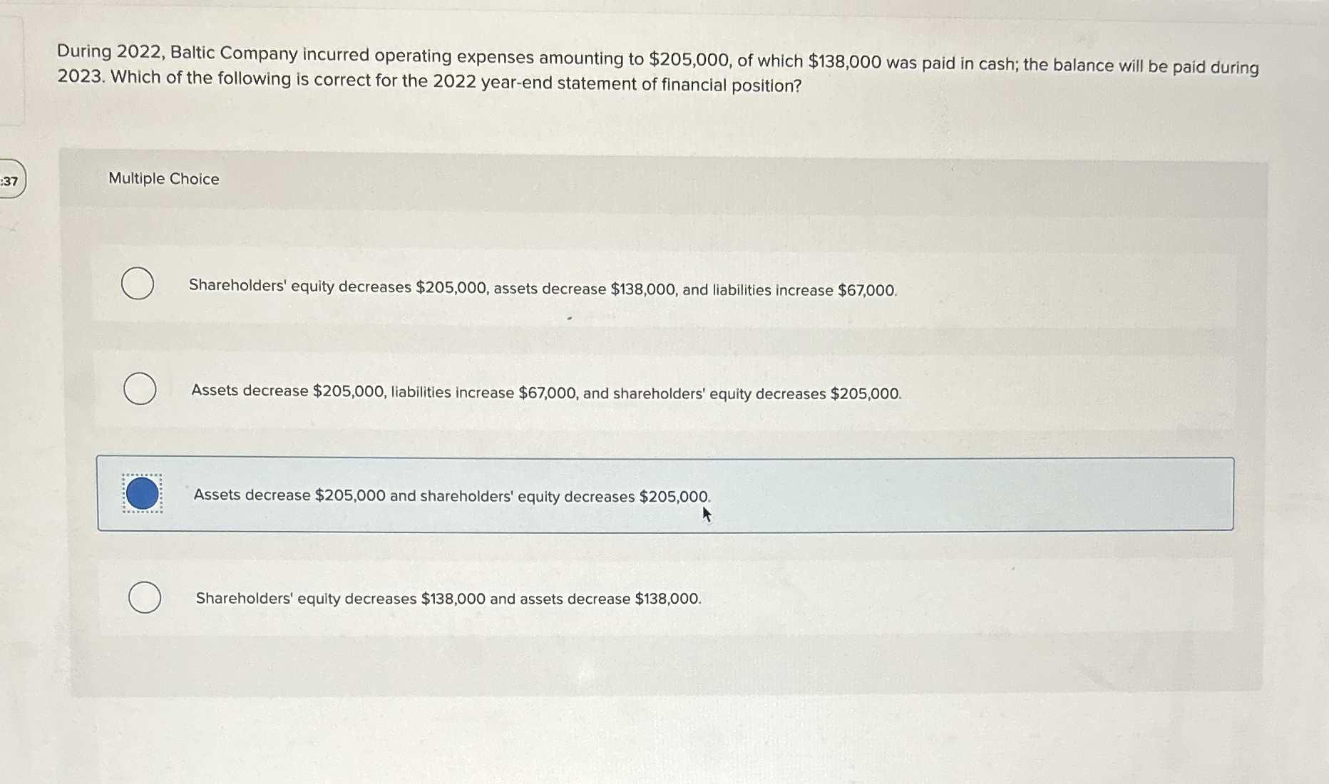 During 2 0 2 2 , Baltic Company incurred