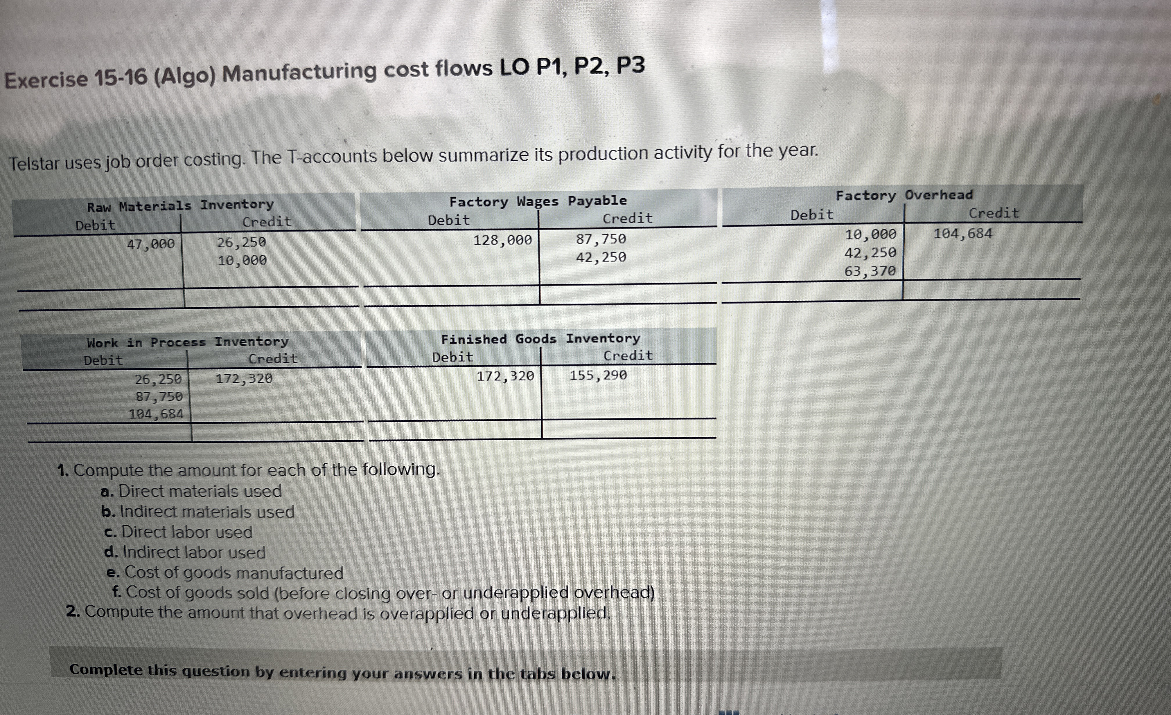 How do i calculate the prices for a - f ?
