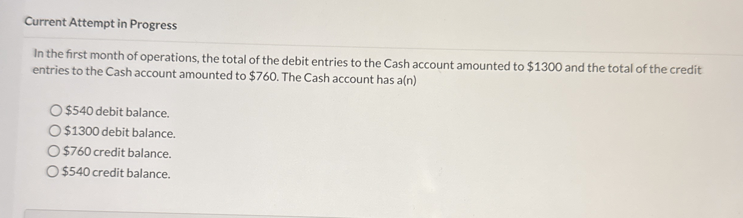 Current Attempt in Progress In the first month of