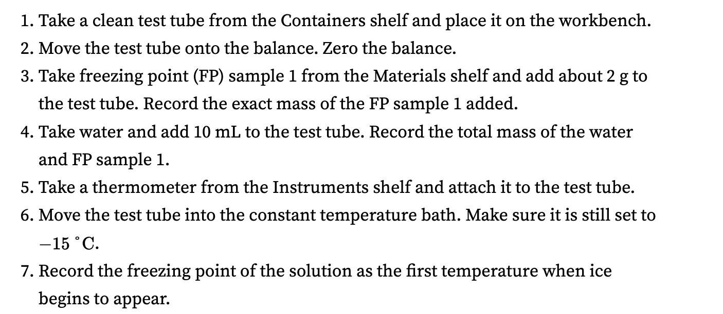 answer . Take a clean test tube from the