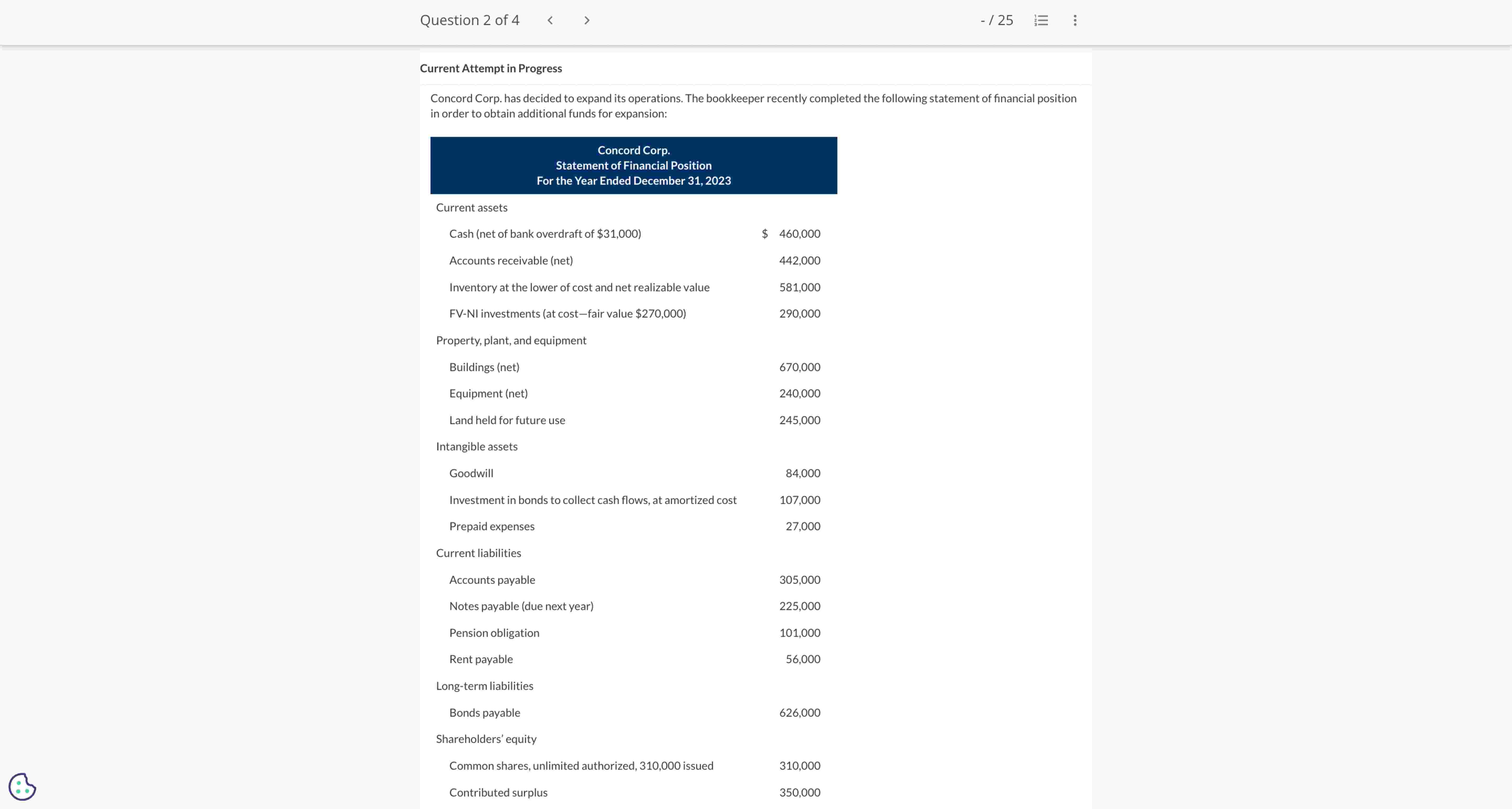 Current Attempt in Progress Concord Corp. has