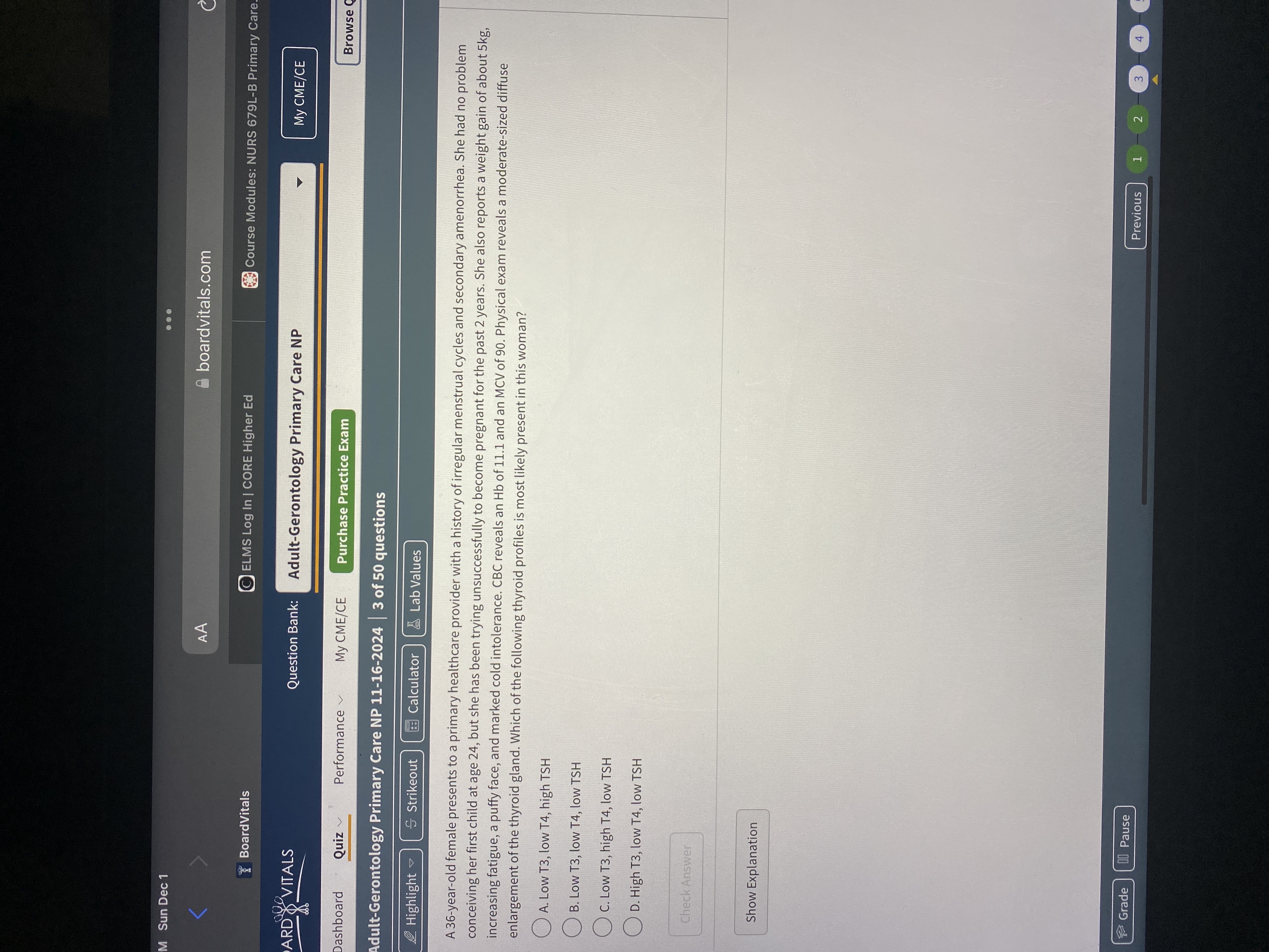 Answer Sun Dec 1 . . . AA boardvitals.com