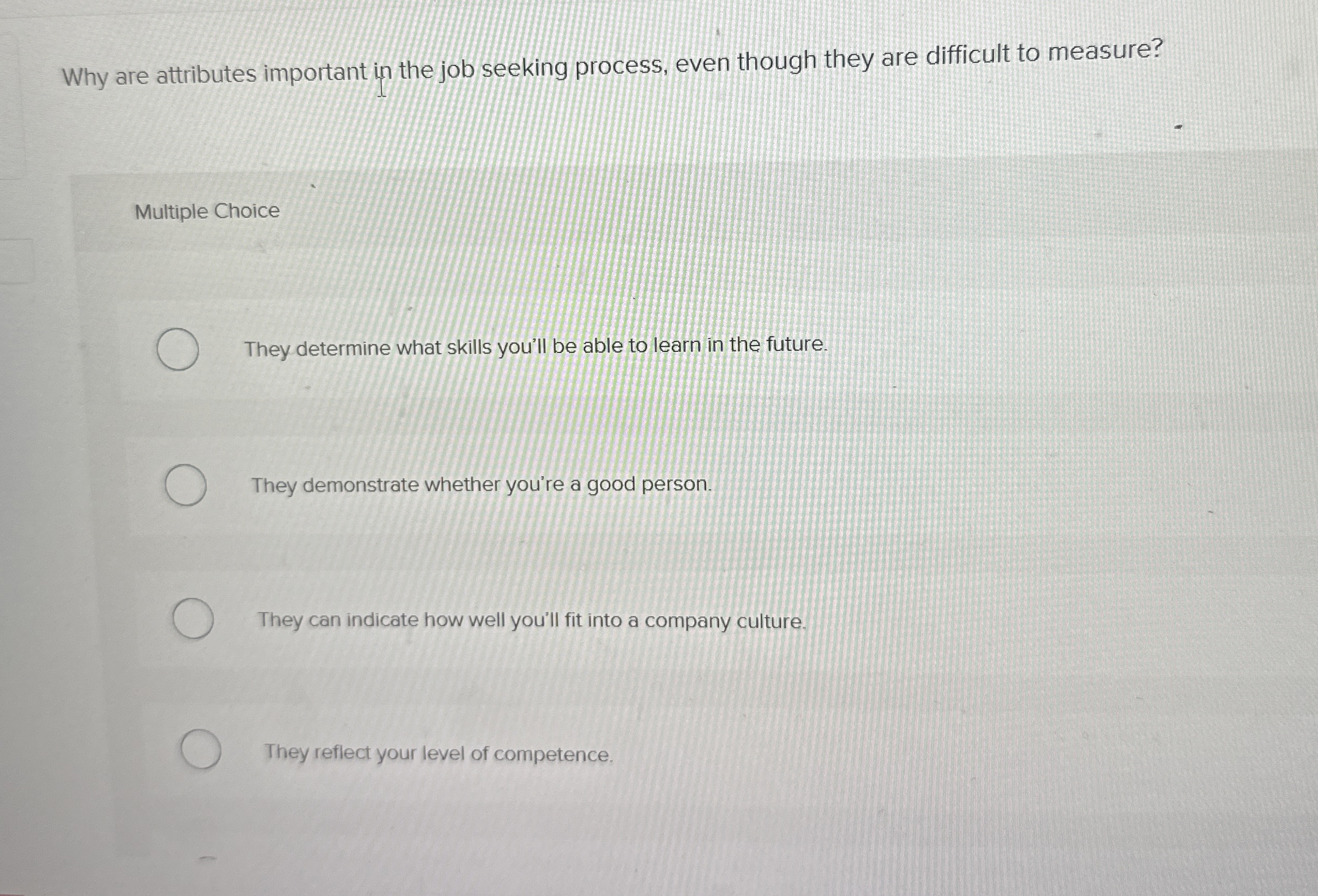 Why are attributes important in the job seeking