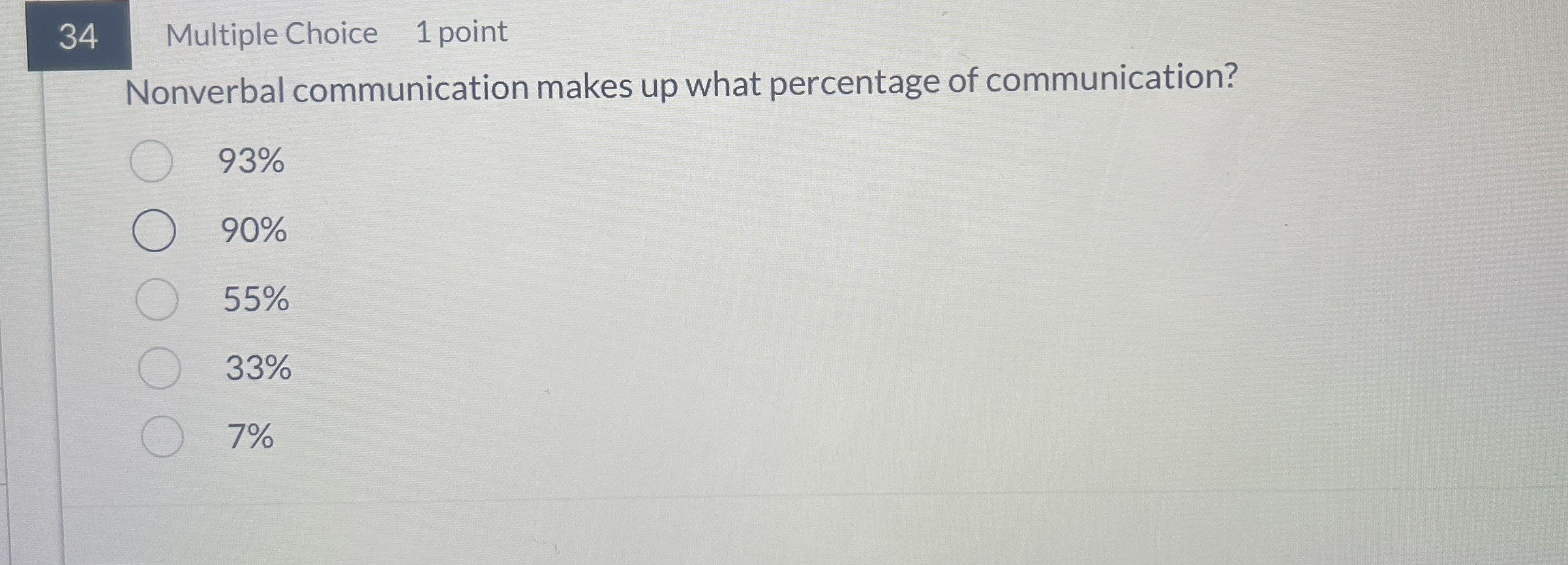 3 4 Multiple Choice 1 point Nonverbal
