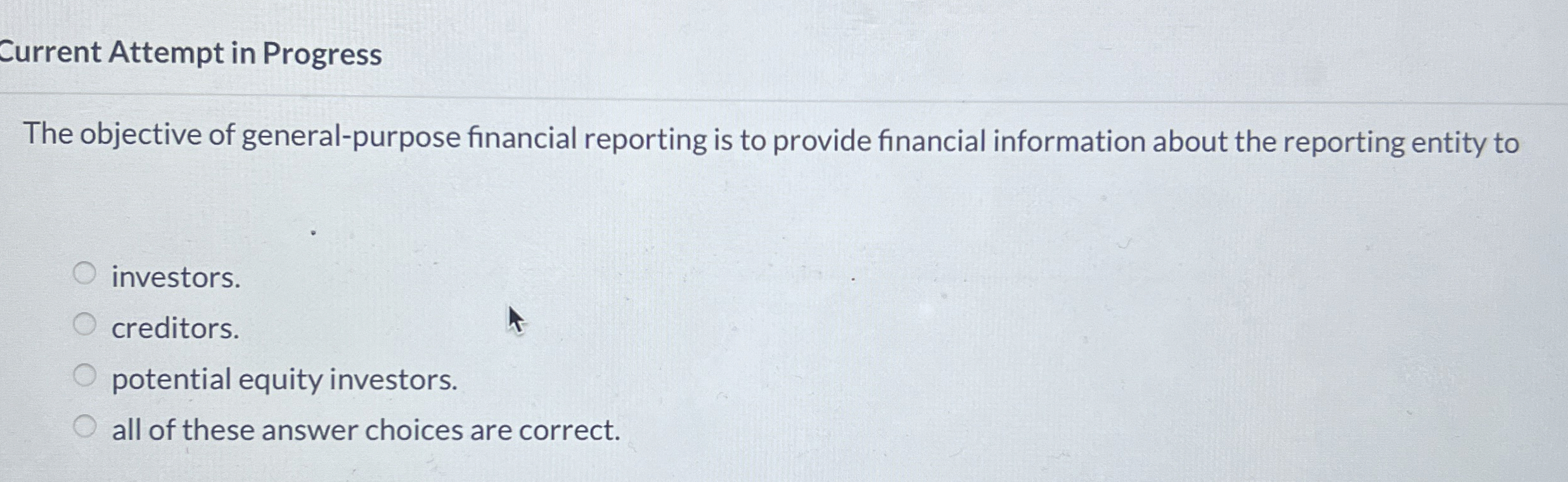 Current Attempt in Progress The objective of