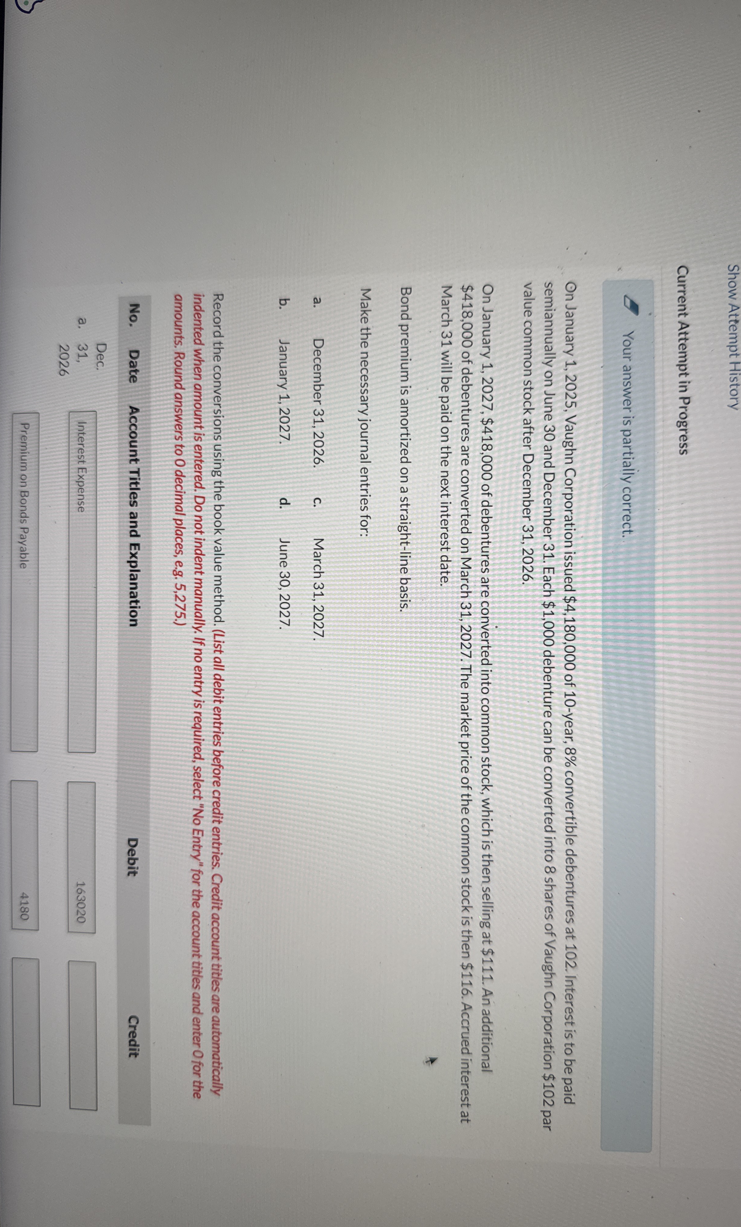 Show Attempt History Current Attempt in Progress