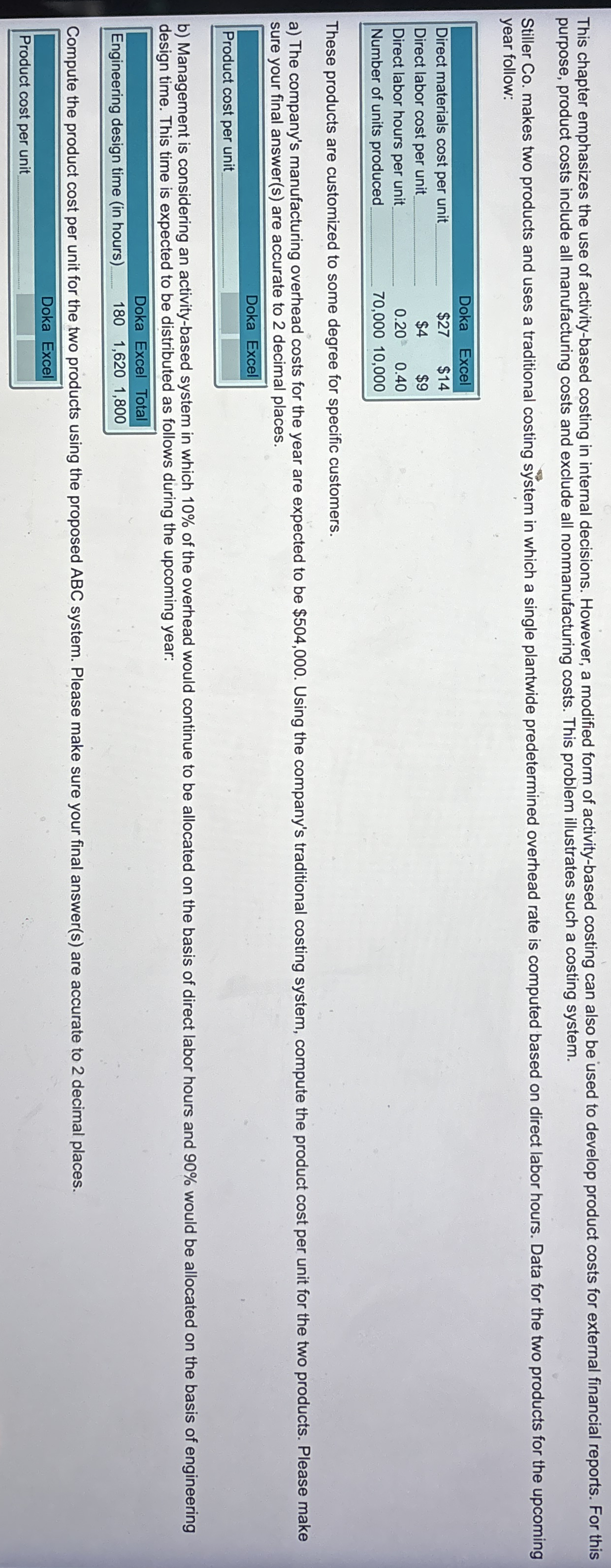 This chapter emphasizes the use of activity -