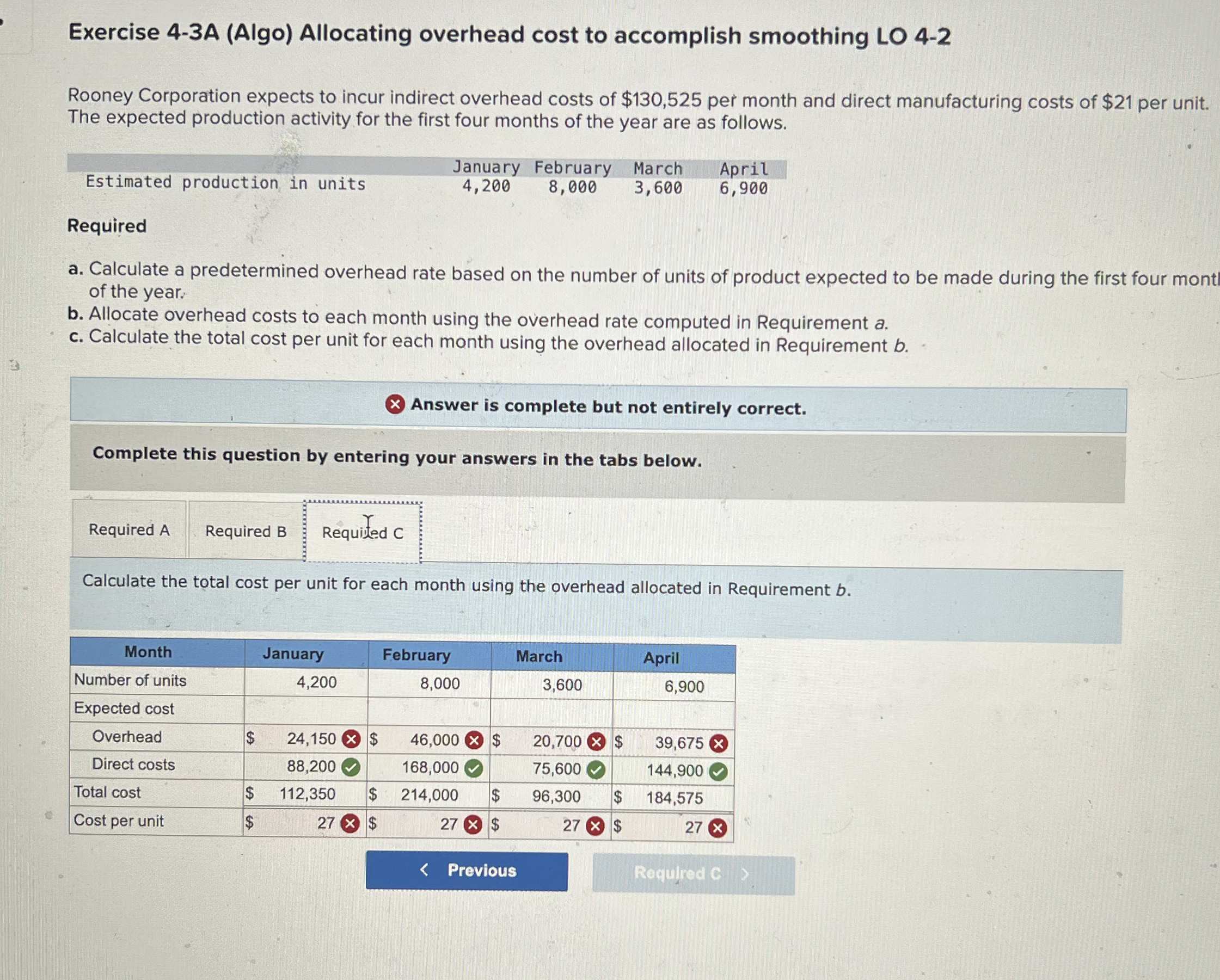 Exercise 4 - 3 A ( Algo ) Allocating overhead