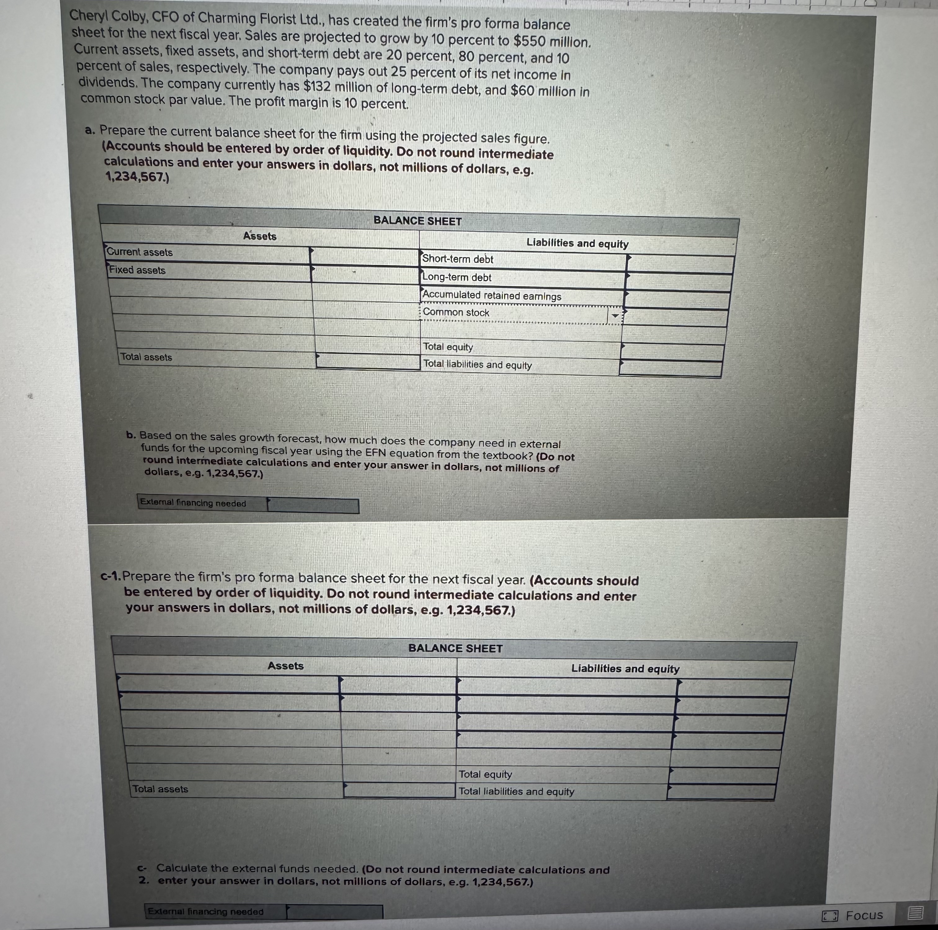 Help solVe finance question