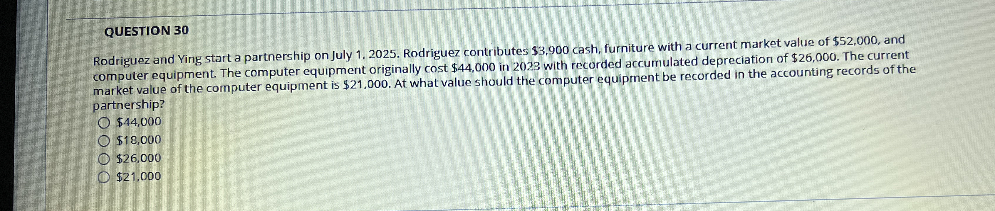 QUESTION 3 0 Rodriguez and Ying start a