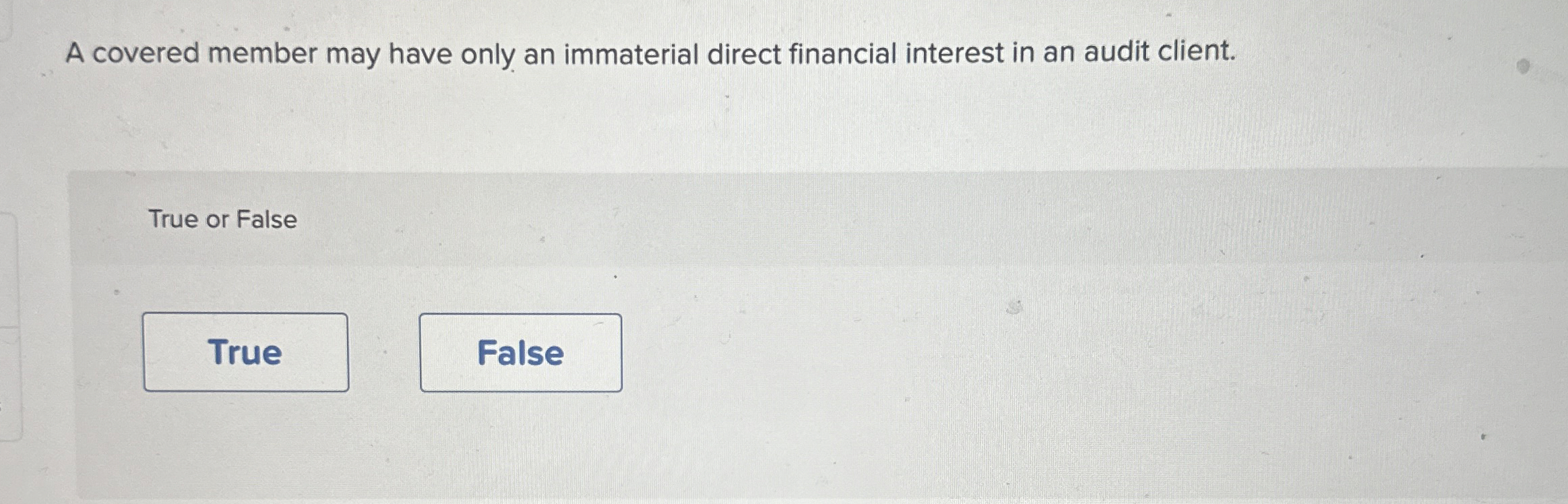 A covered member may have only an immaterial